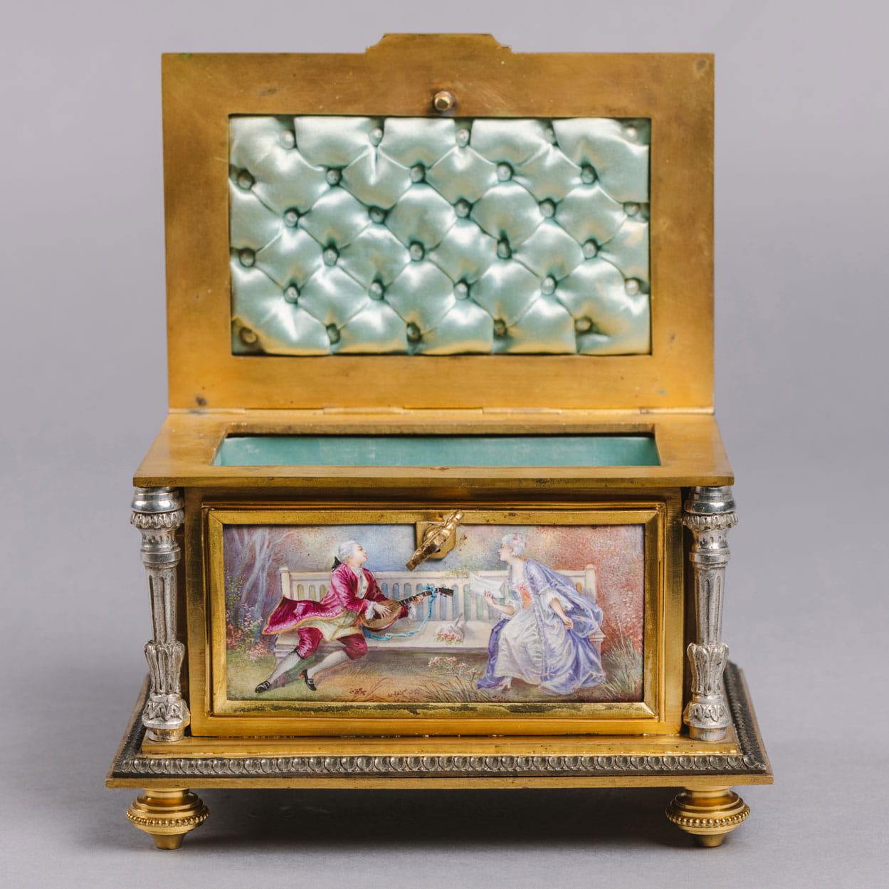 A Louis XVI Style Sèvres Style Porcelain Mounted Jewellery Box - Image 3