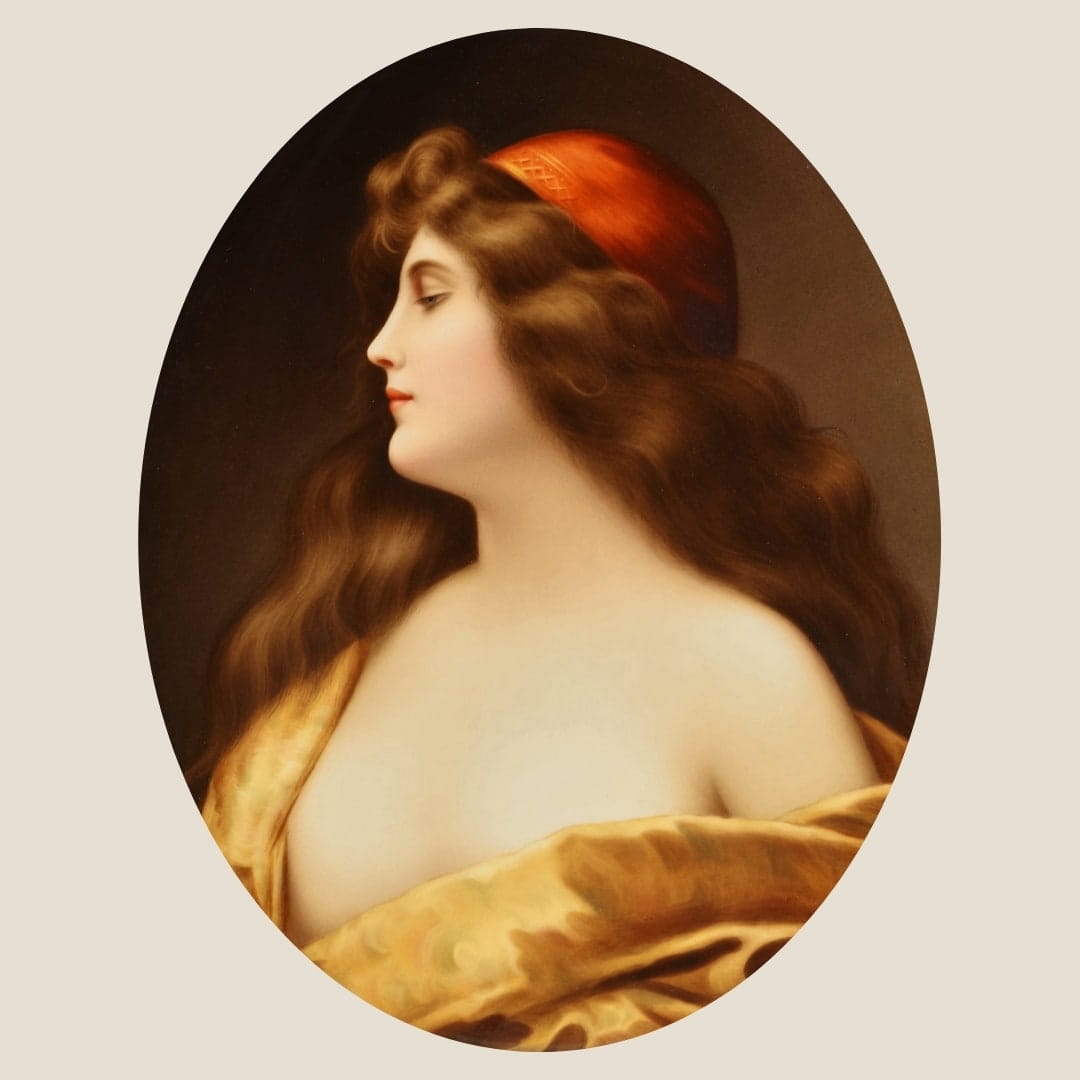 'Una Gitana' A Large Berlin (KPM) Porcelain Plaque After Angelo Asti - Image 3