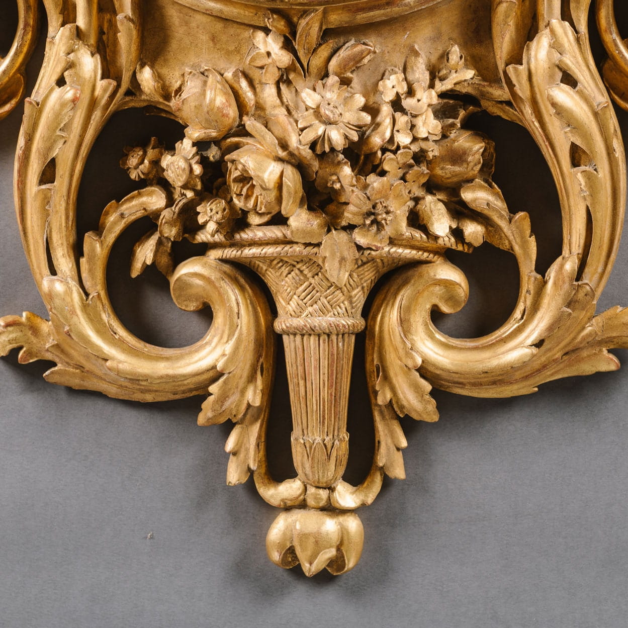 A Large Louis XVI Style Carved Giltwood Clock and Barometer Set - Image 16