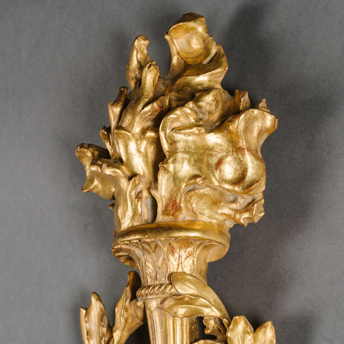 A Large Louis XVI Style Carved Giltwood Clock and Barometer Set - Image 14