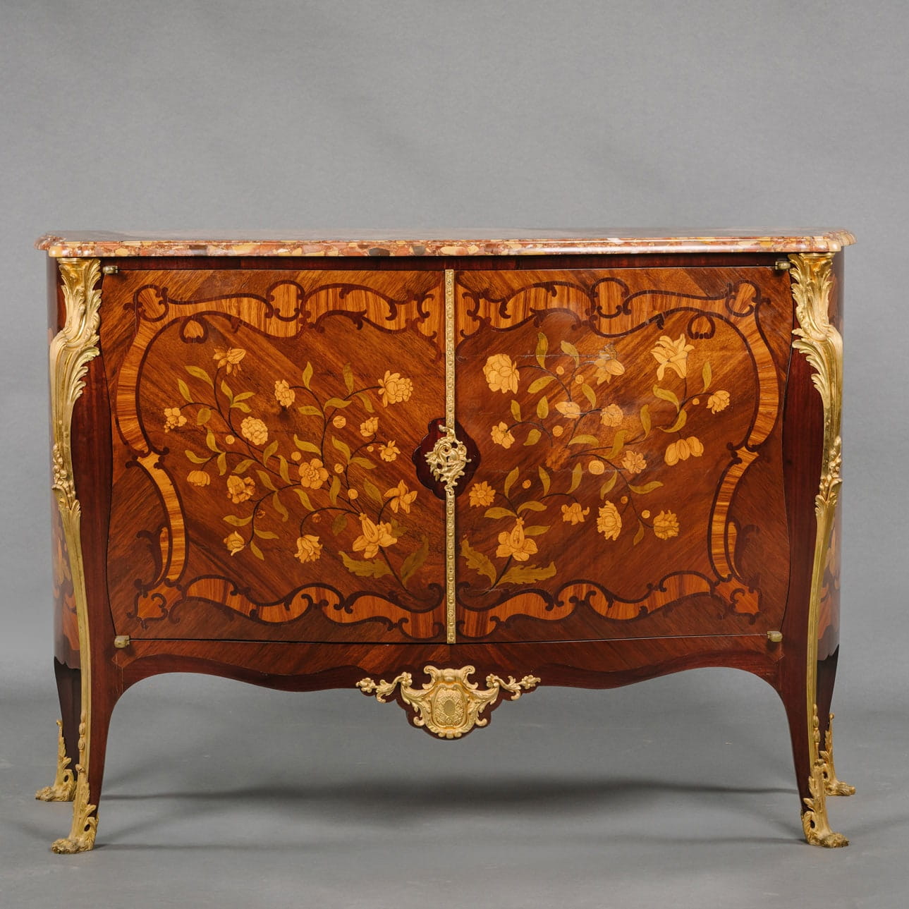 A Fine Louis XV Style Gilt-Bronze Mounted Marquetry Inlaid Commode - Image 2