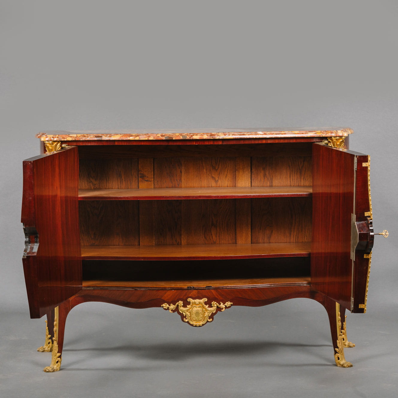 A Fine Louis XV Style Gilt-Bronze Mounted Marquetry Inlaid Commode - Image 3