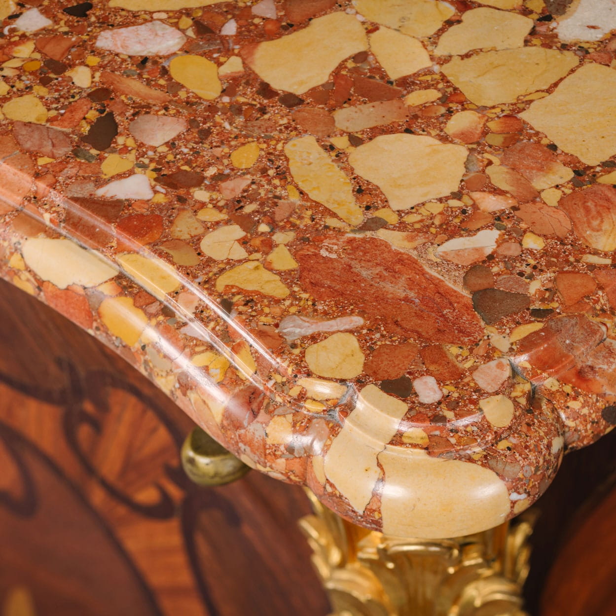A Fine Louis XV Style Gilt-Bronze Mounted Marquetry Inlaid Commode - Image 11