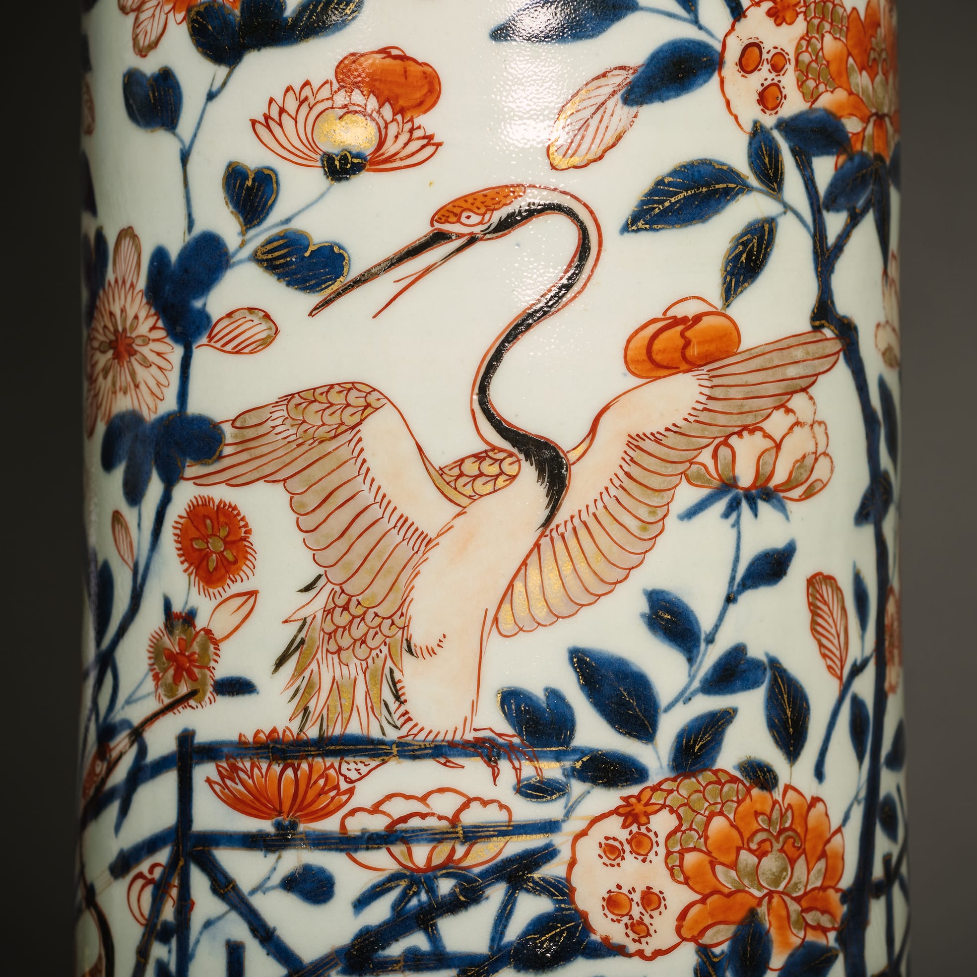 A Pair of Monumental Napoleon III Imari Porcelain Torchère Candelabra - Image 9