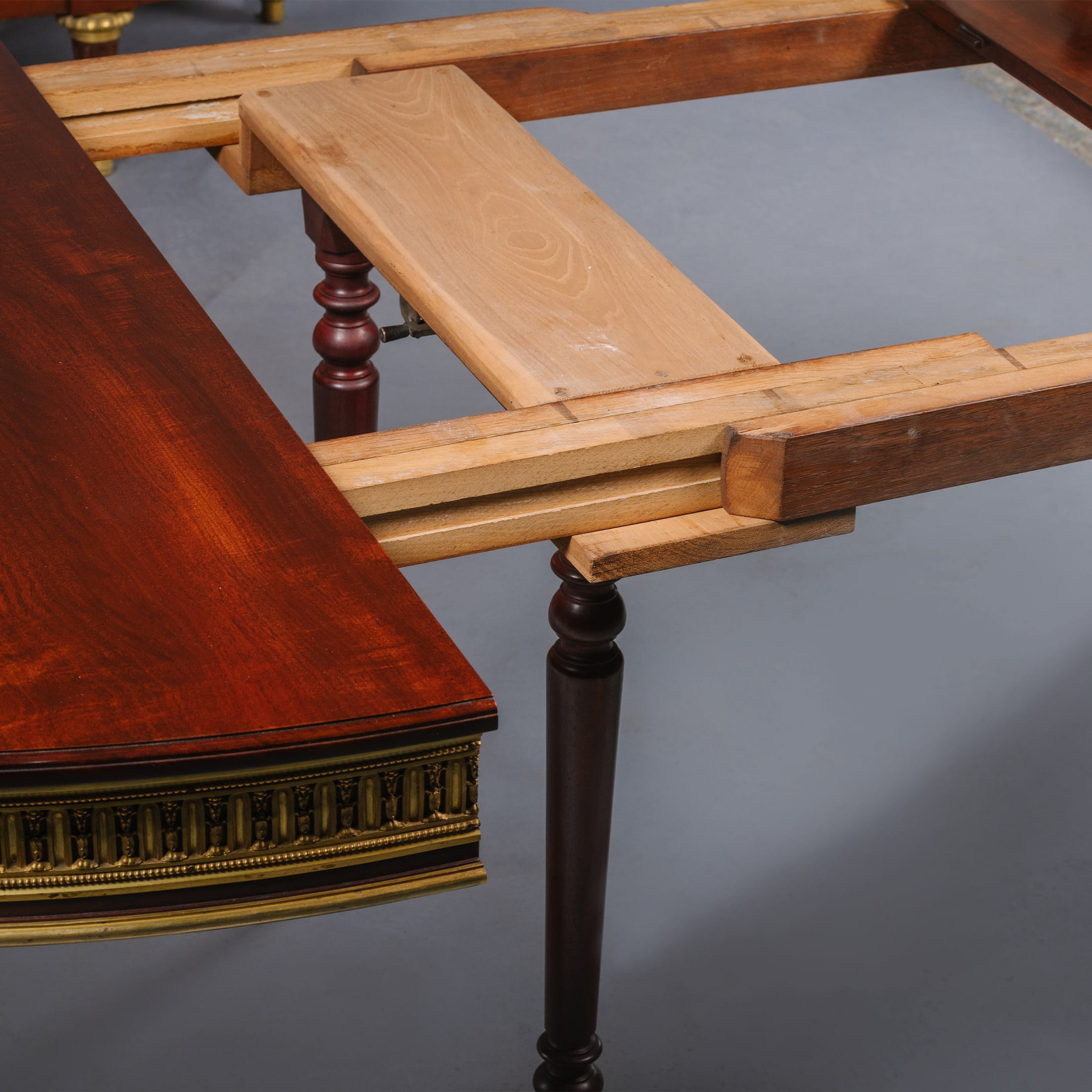 A Fine Louis XVI Style Gilt-Bronze Mounted Mahogany Dining Suite - Image 13