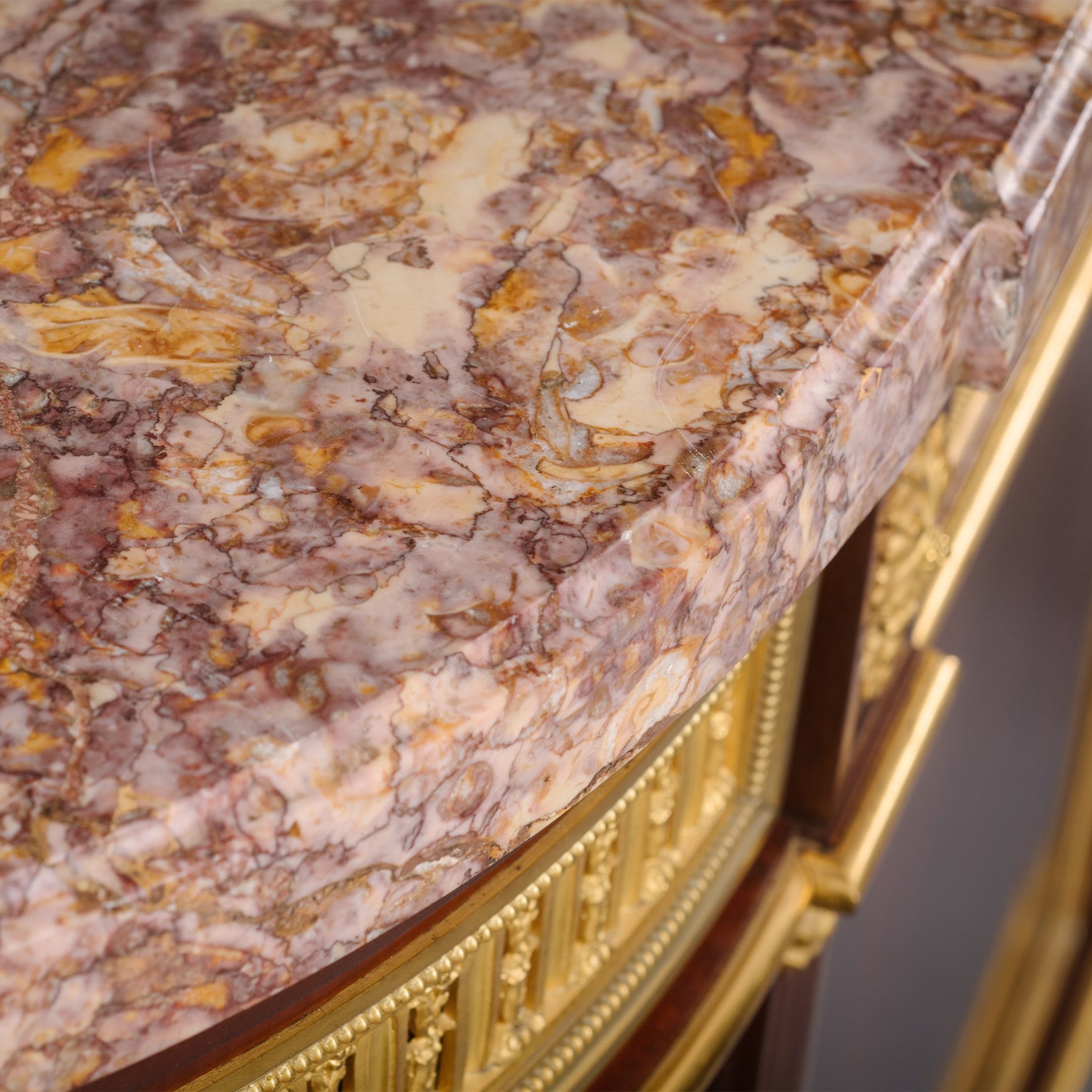 A Fine Louis XVI Style Gilt-Bronze Mounted Mahogany Dining Suite - Image 10