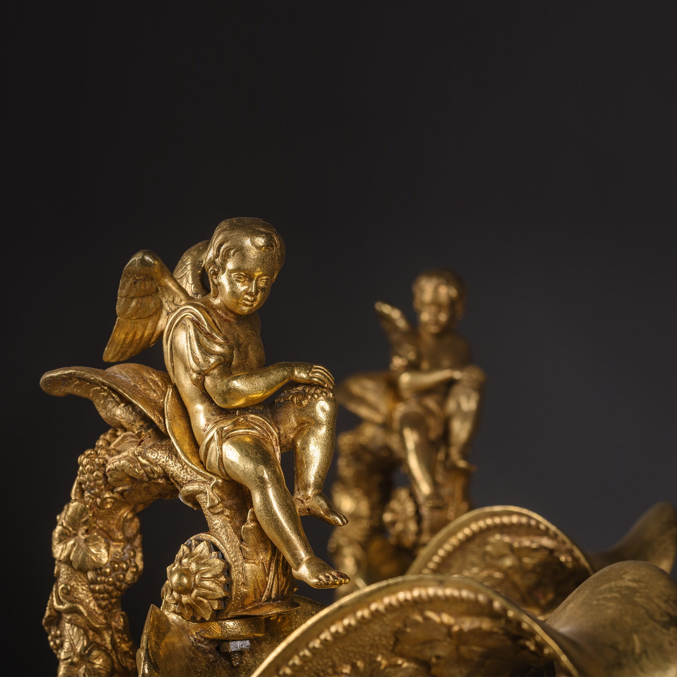 A Pair of Gilt and Patinated Bronze Ewers in the Manner of Clodion - Image 10