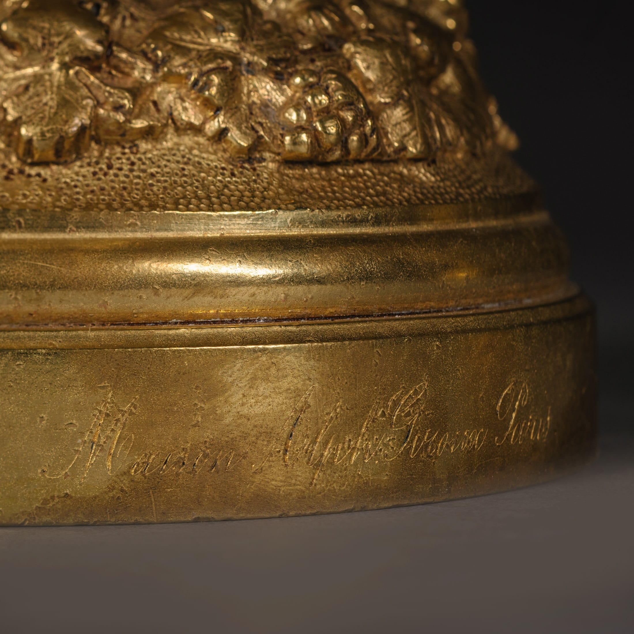 A Pair of Gilt and Patinated Bronze Ewers in the Manner of Clodion - Image 13
