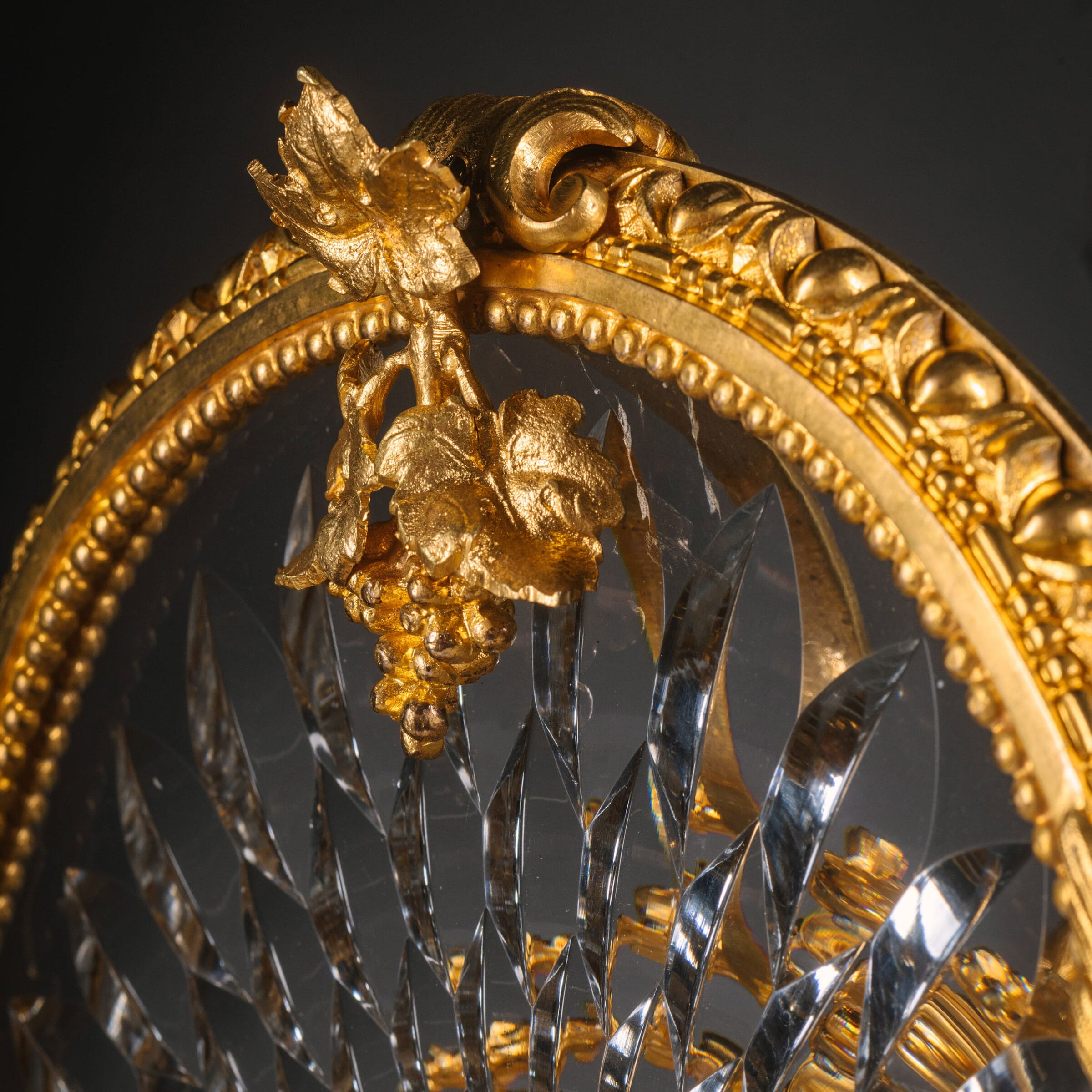 A Gilt-Bronze and Cut-Glass Pagoda Form Cave à Liqueur Attributed to Baccarat - Image 5