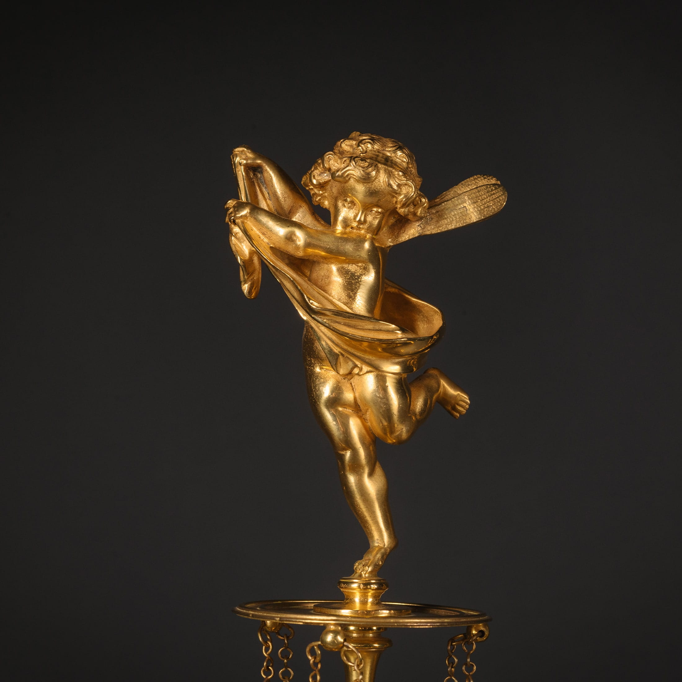 A Pair of Napoleon III Neo-Etruscan Style Gilt-Bronze Three-Light Candelabra - Image 4