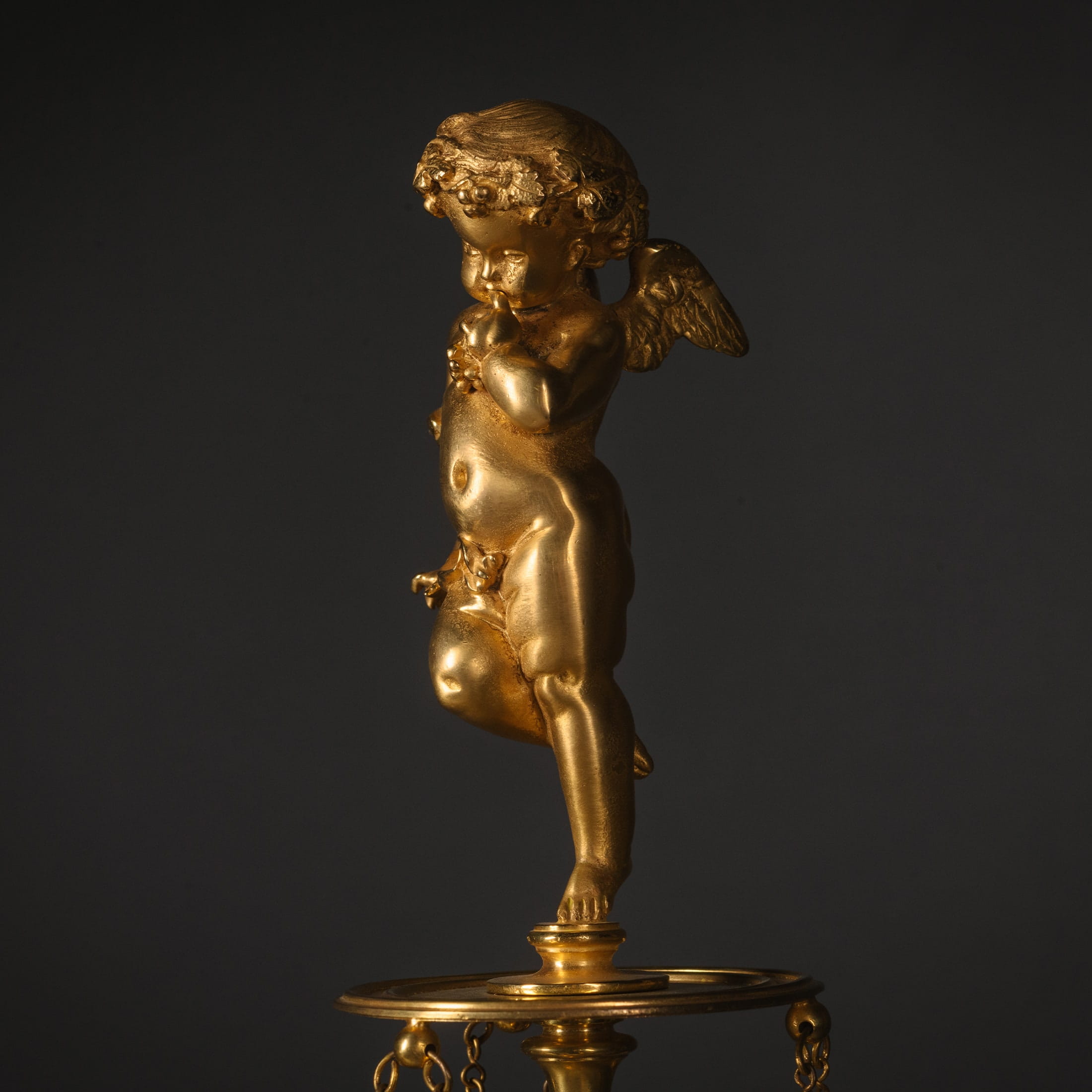 A Pair of Napoleon III Neo-Etruscan Style Gilt-Bronze Three-Light Candelabra - Image 5