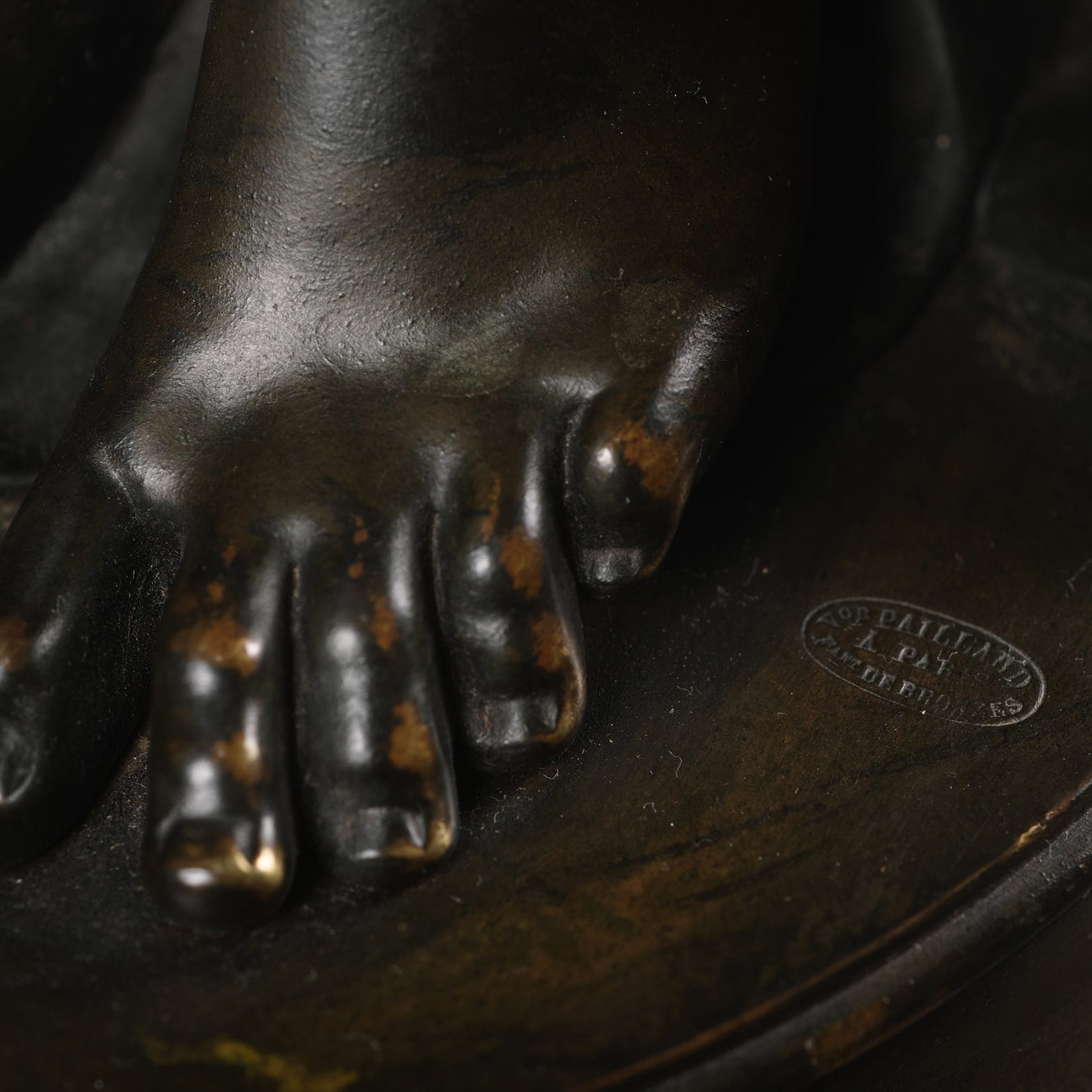 A Pair Of Napoleon III Patinated-Bronze Figures, Modelled As Classically Robed Maidens Bearing Urns - Image 12