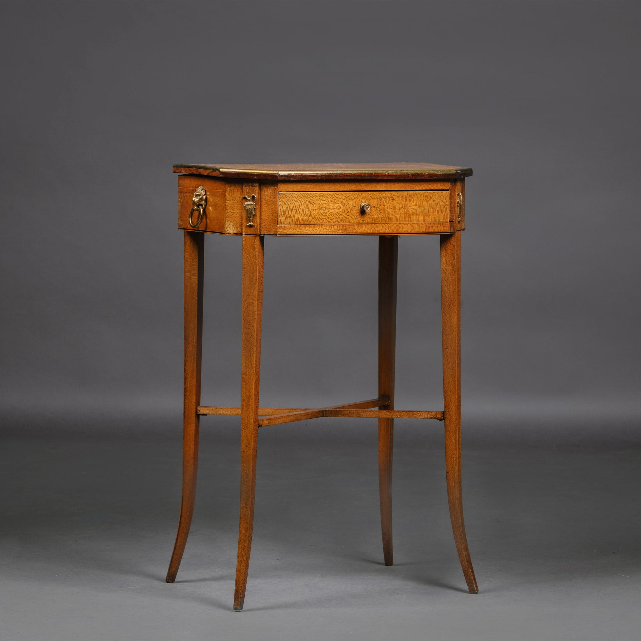 A Biedermeier Satin Birch Occasional Table - Image 2