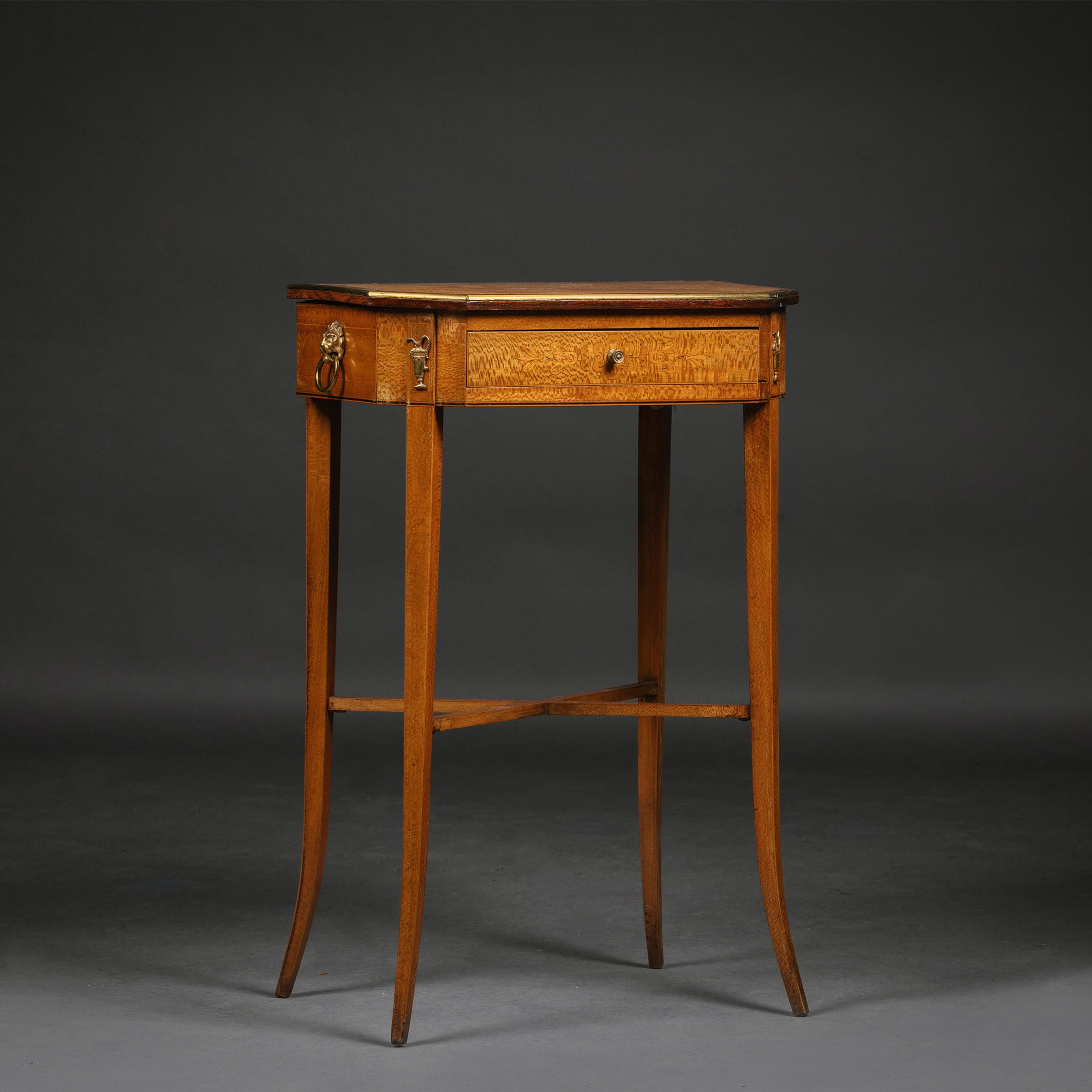 A Biedermeier Satin Birch Occasional Table