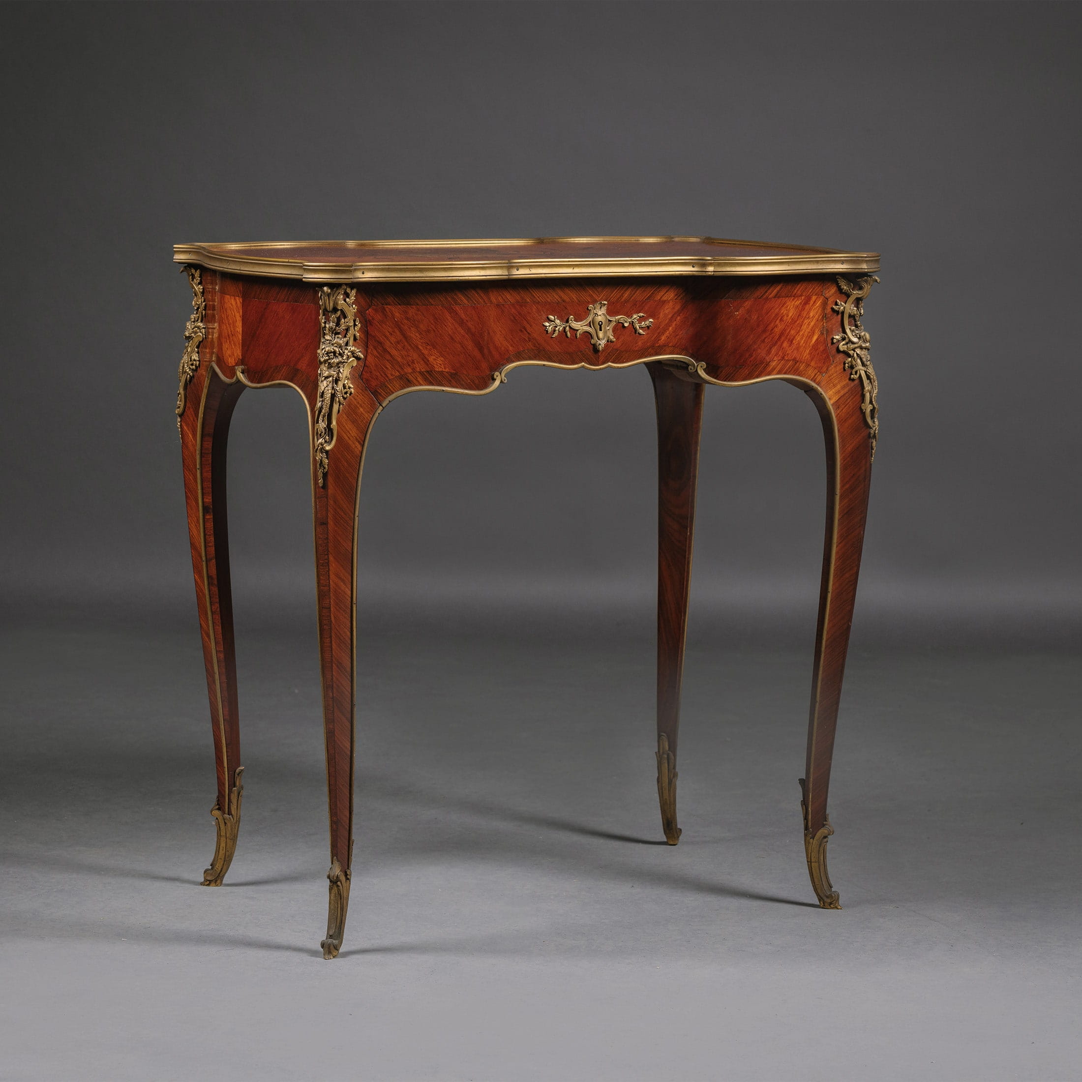 A Gilt-Bronze Marquetry Inlaid Occasional Table Attributed to Emmanuel Zwiener - Image 3