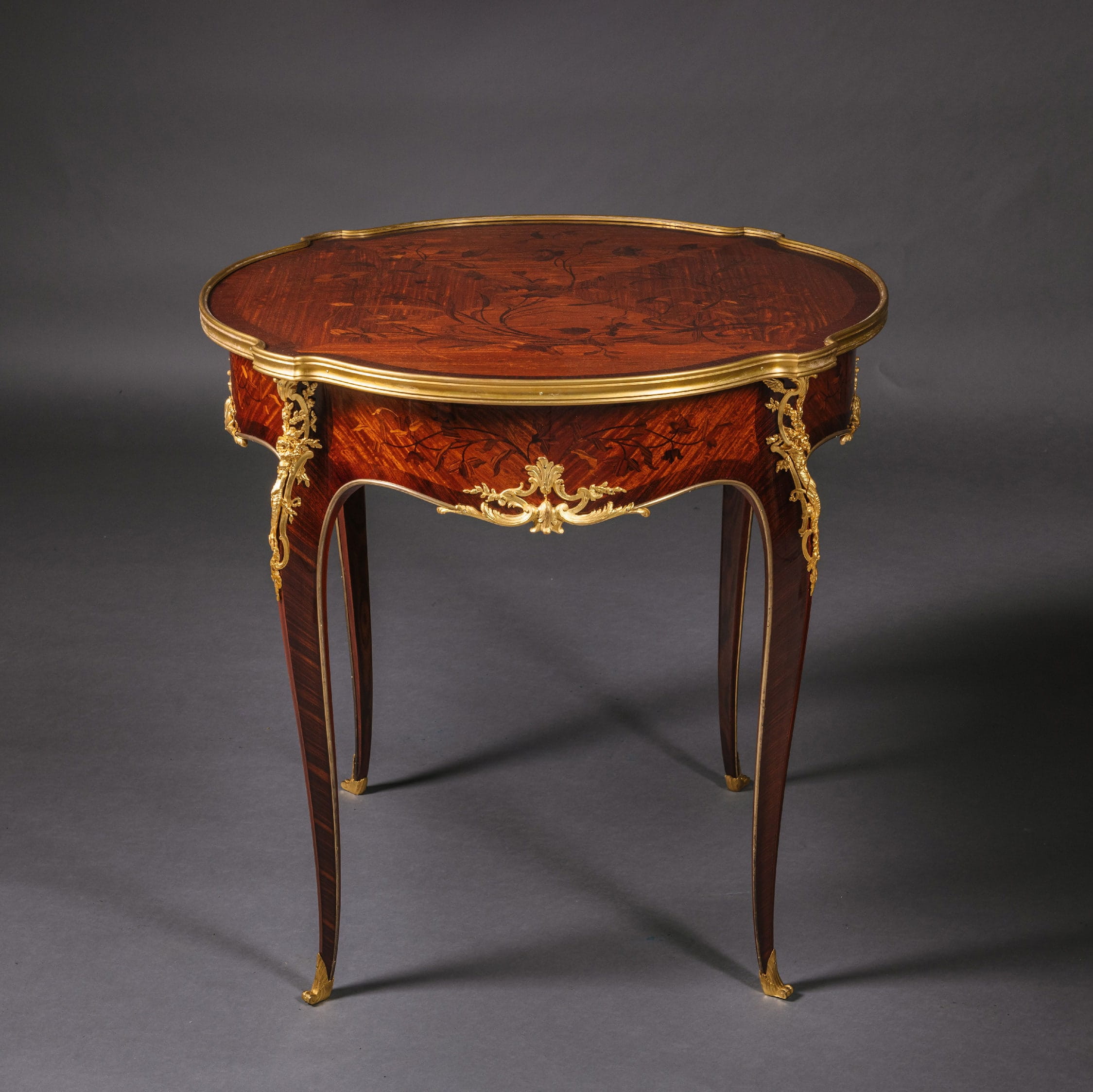 A Gilt-Bronze Marquetry Inlaid Gueridon Attributed to Emmanuel Zwiener - Image 2