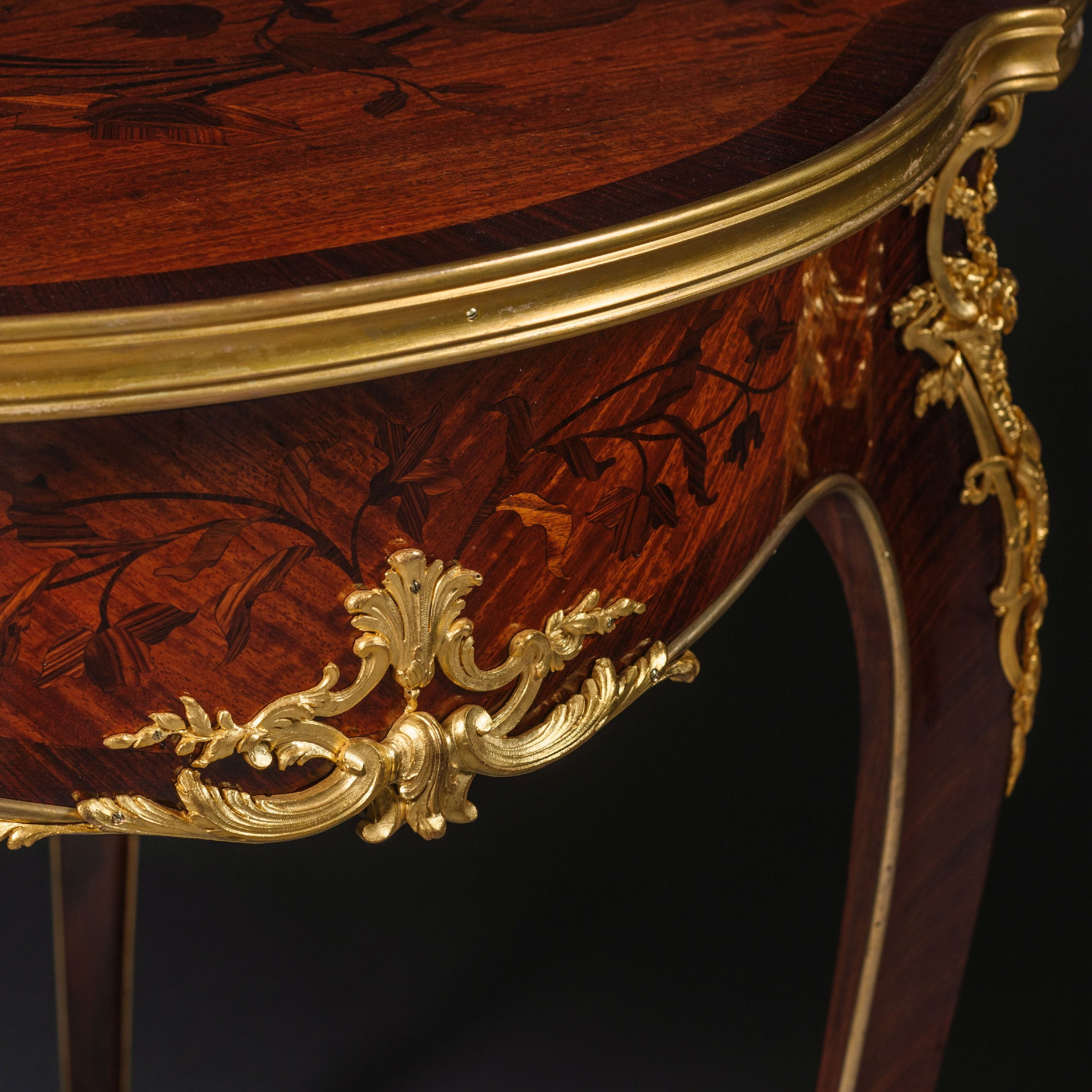 A Gilt-Bronze Marquetry Inlaid Gueridon Attributed to Emmanuel Zwiener - Image 4