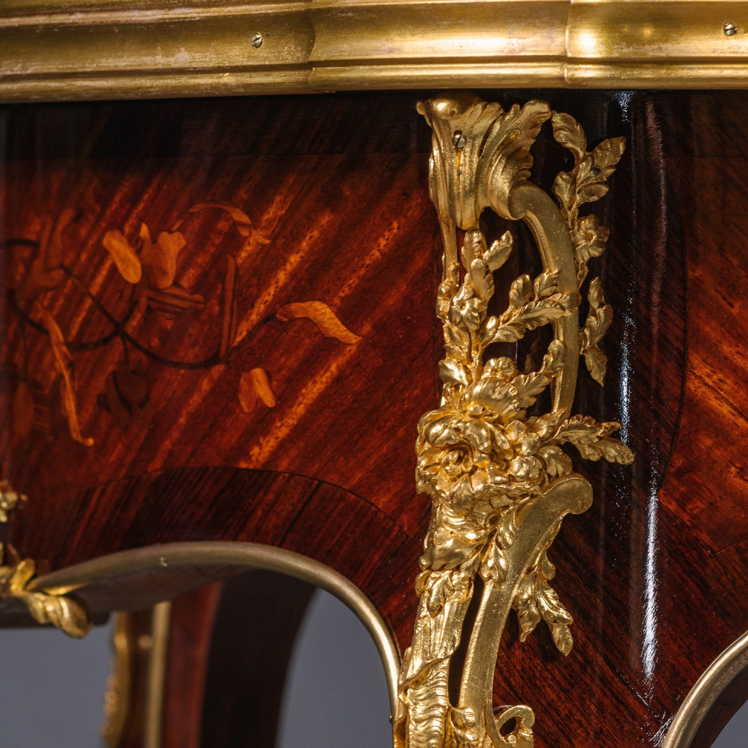 A Gilt-Bronze Marquetry Inlaid Gueridon Attributed to Emmanuel Zwiener - Image 5