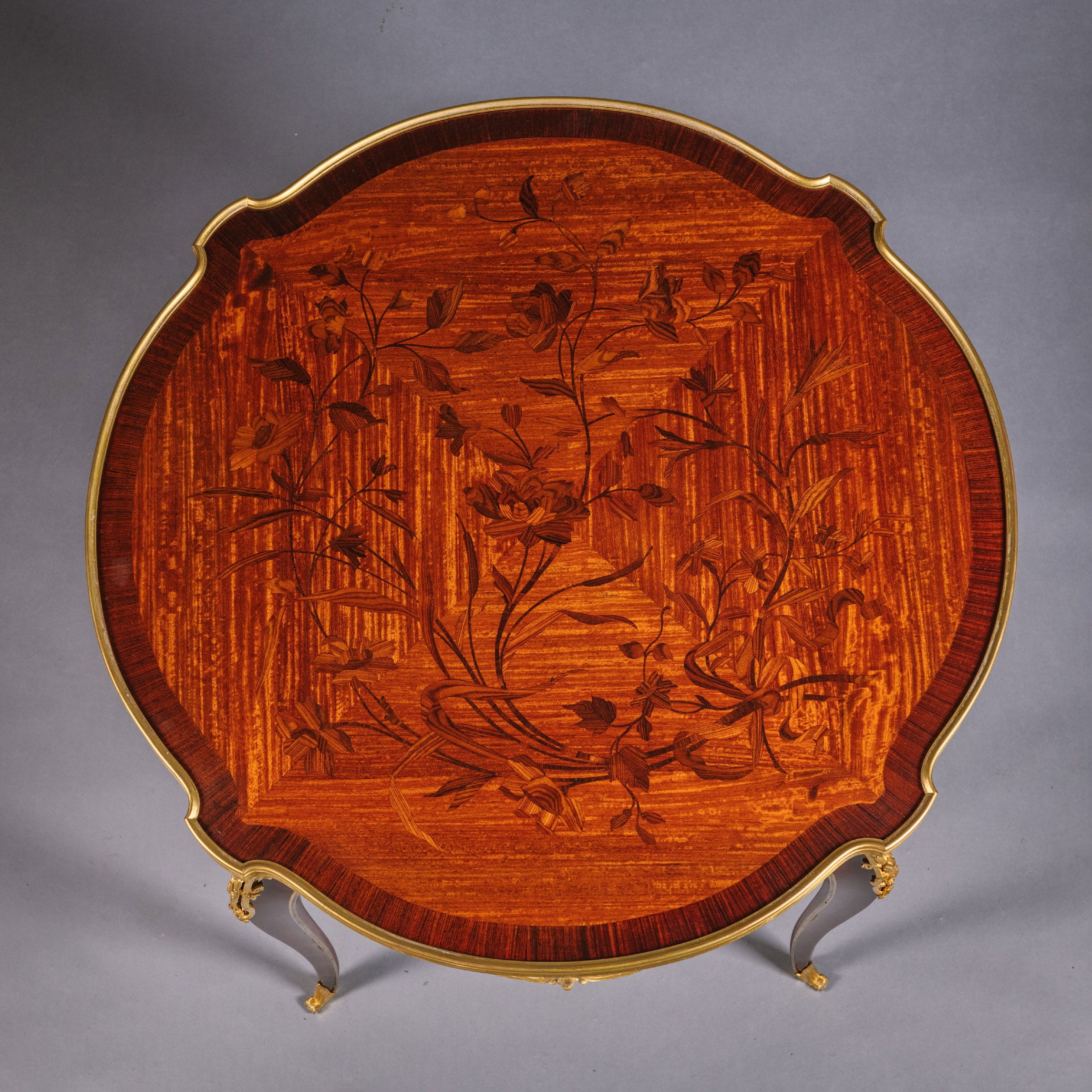 A Gilt-Bronze Marquetry Inlaid Gueridon Attributed to Emmanuel Zwiener - Image 3