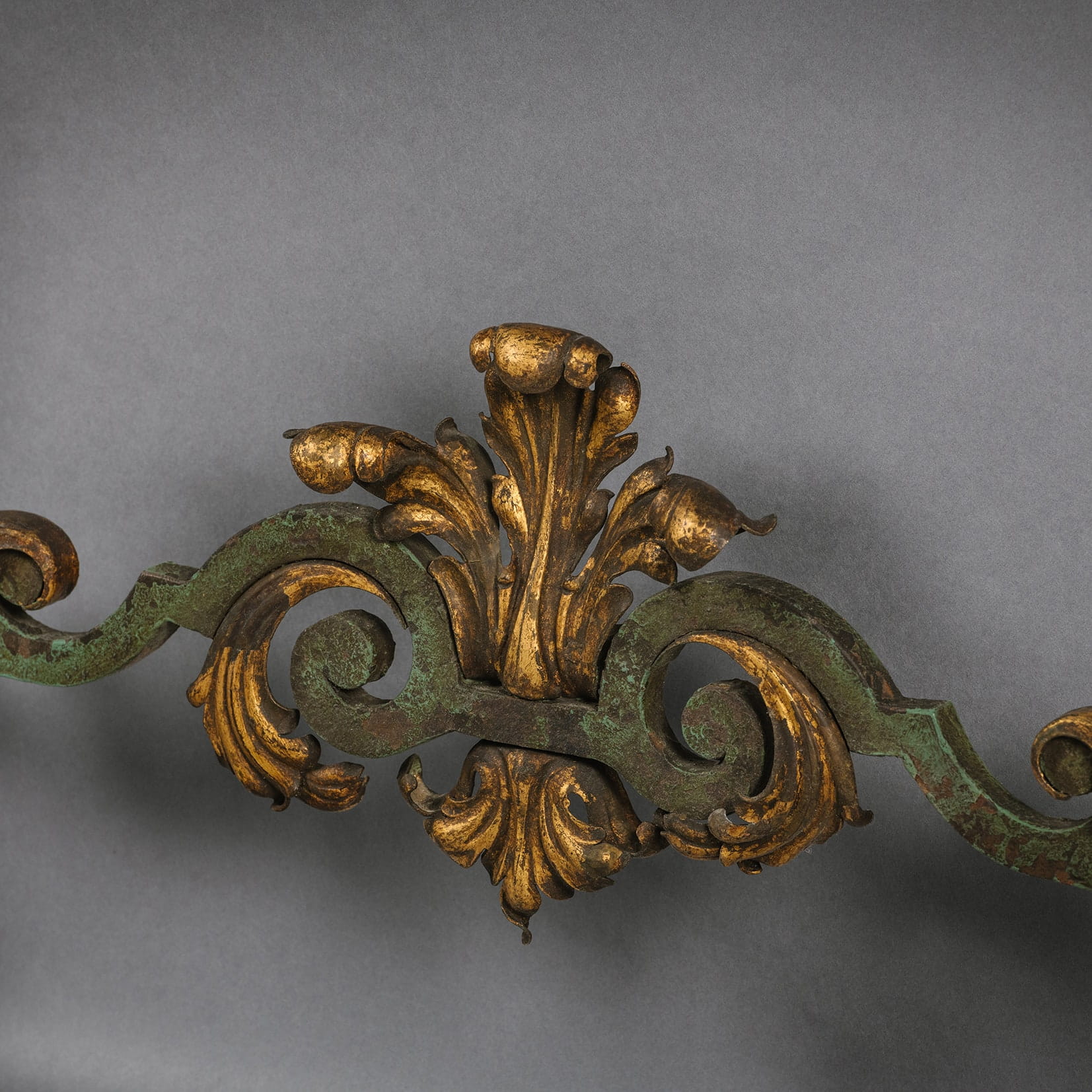 A Fine Louis XV Style Wrought Iron and Parcel Gilt Console d'Applique - Image 5