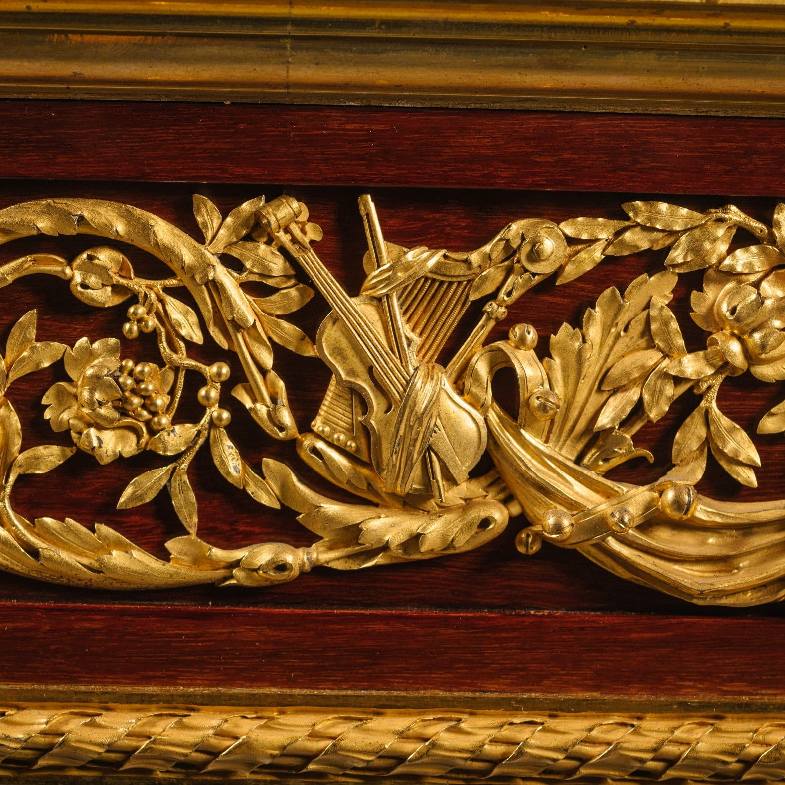 'Table des Arts' - An Important Gilt-Bronze, Mahogany And Porphyry Table - Image 11