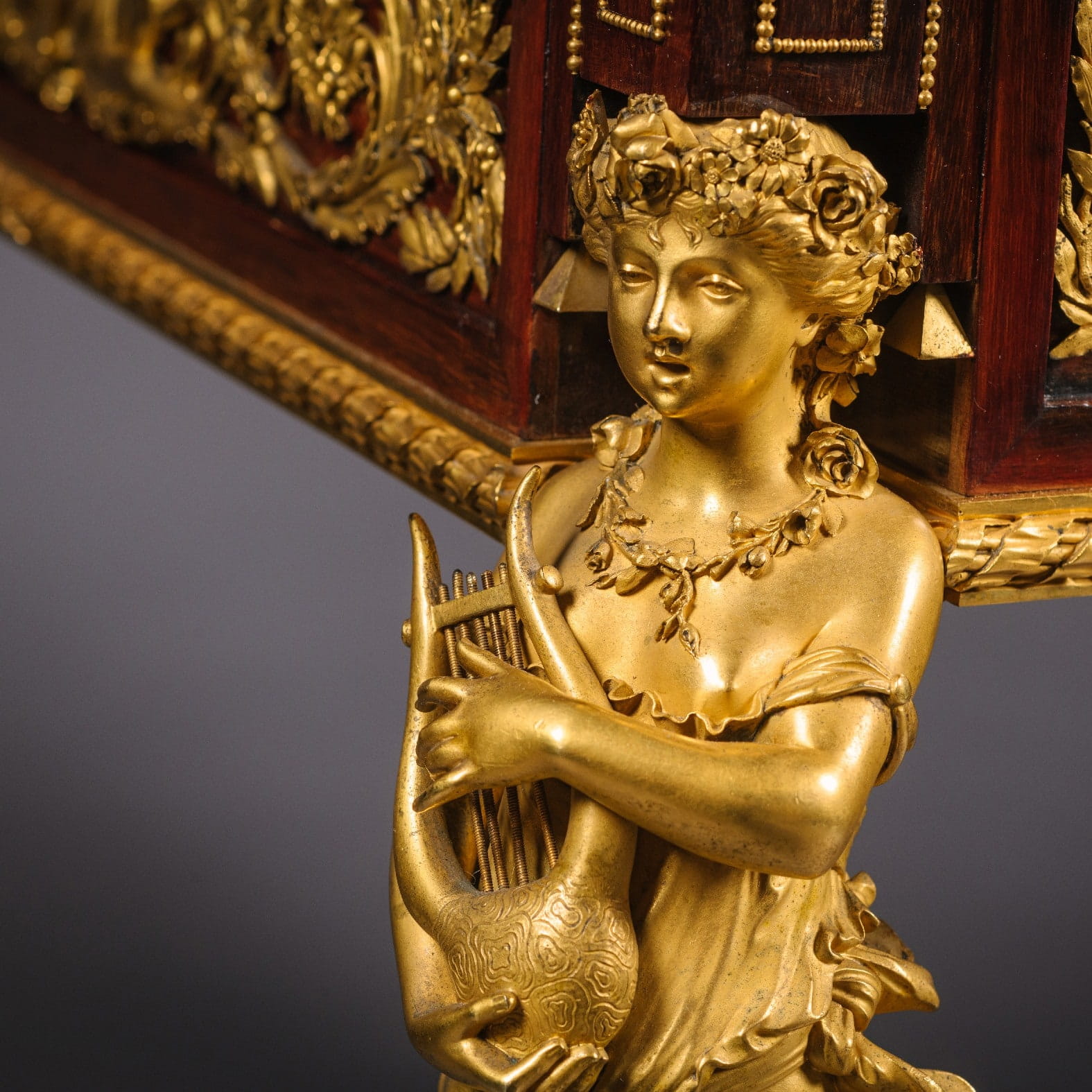 'Table des Arts' - An Important Gilt-Bronze, Mahogany And Porphyry Table - Image 10