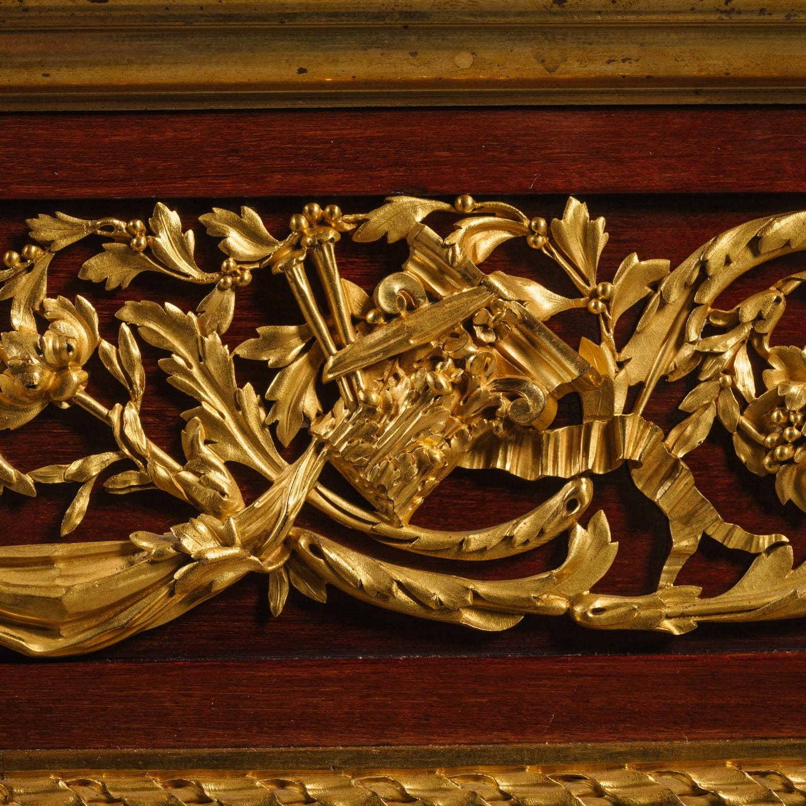 'Table des Arts' - An Important Gilt-Bronze, Mahogany And Porphyry Table - Image 15