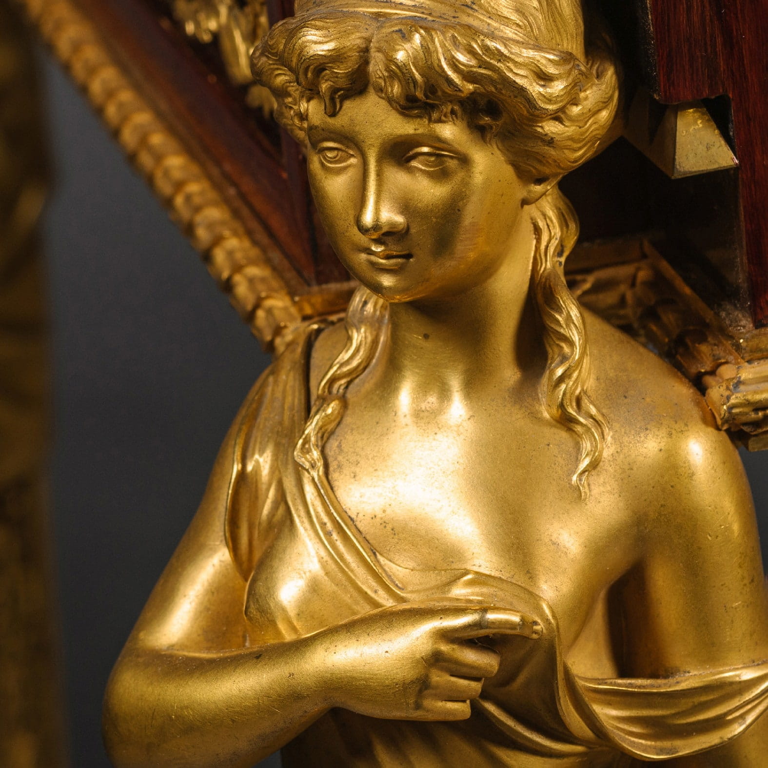 'Table des Arts' - An Important Gilt-Bronze, Mahogany And Porphyry Table - Image 2