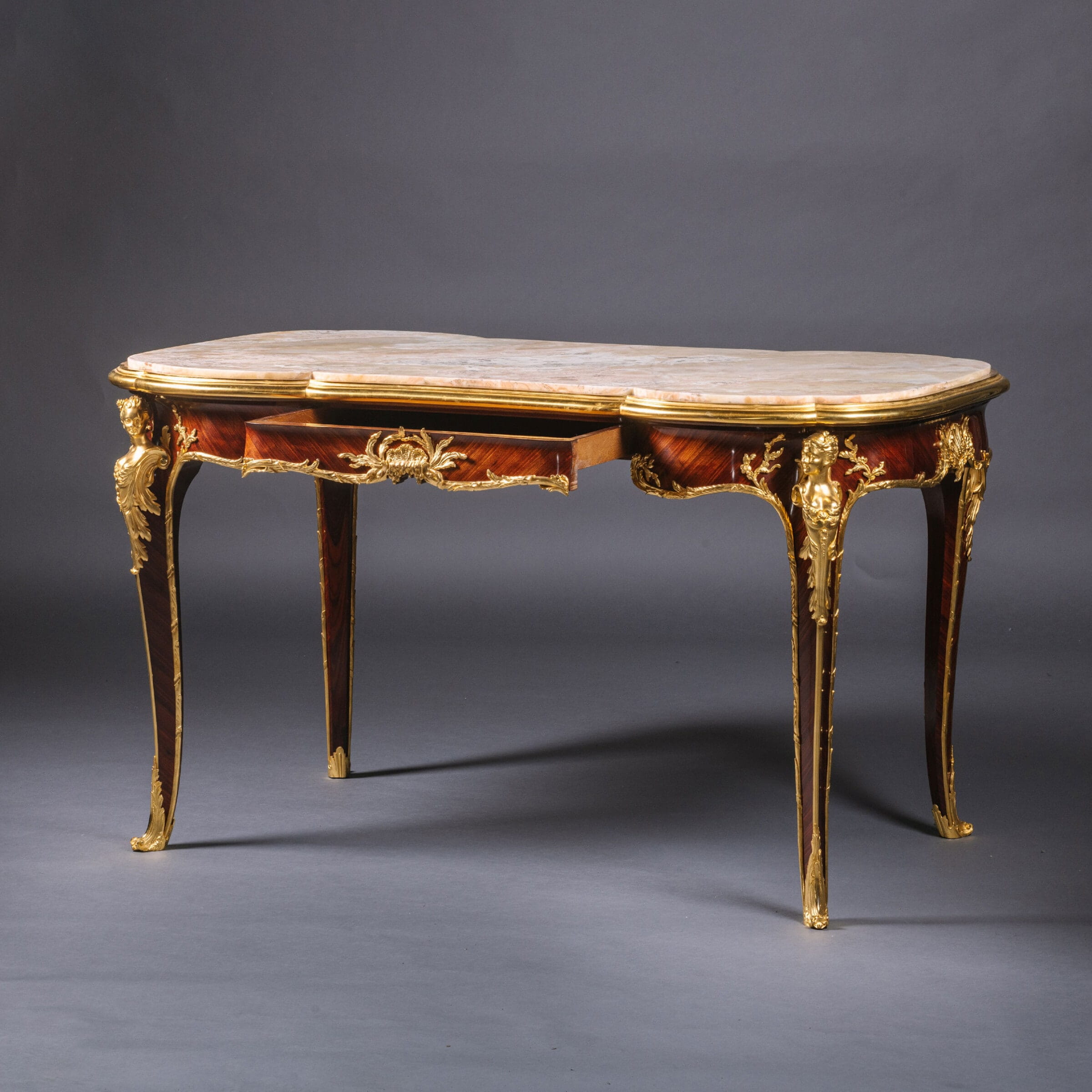 A Rare Belle Epoque Parquetry Inlaid Centre Table - Image 2