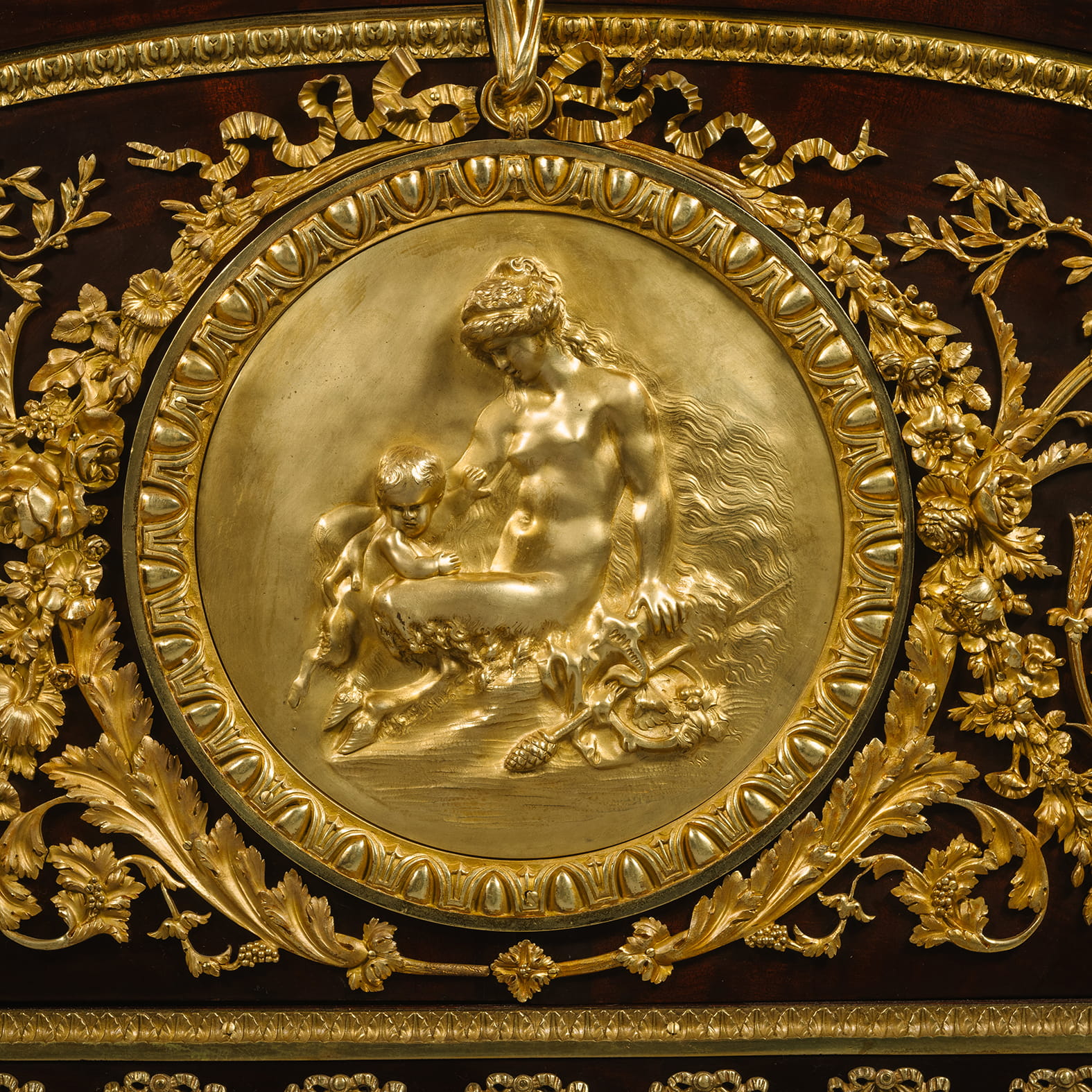 A Louis XVI Style Gilt-Bronze Mounted Mahogany Commode - Image 5