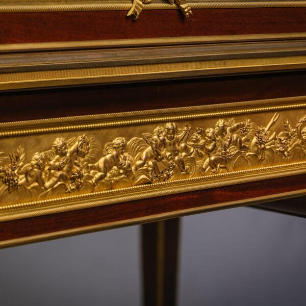 A Rare Louis XVI Style Gilt-Bronze Mounted Mahogany Cylinder