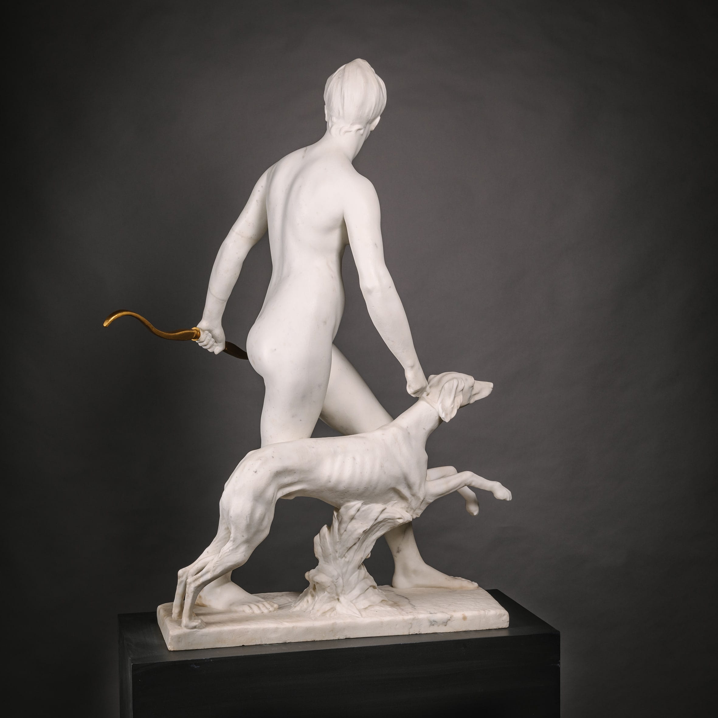 ‘Diana the Huntress’, A Near Lifesize Statuary Marble Group - Image 6