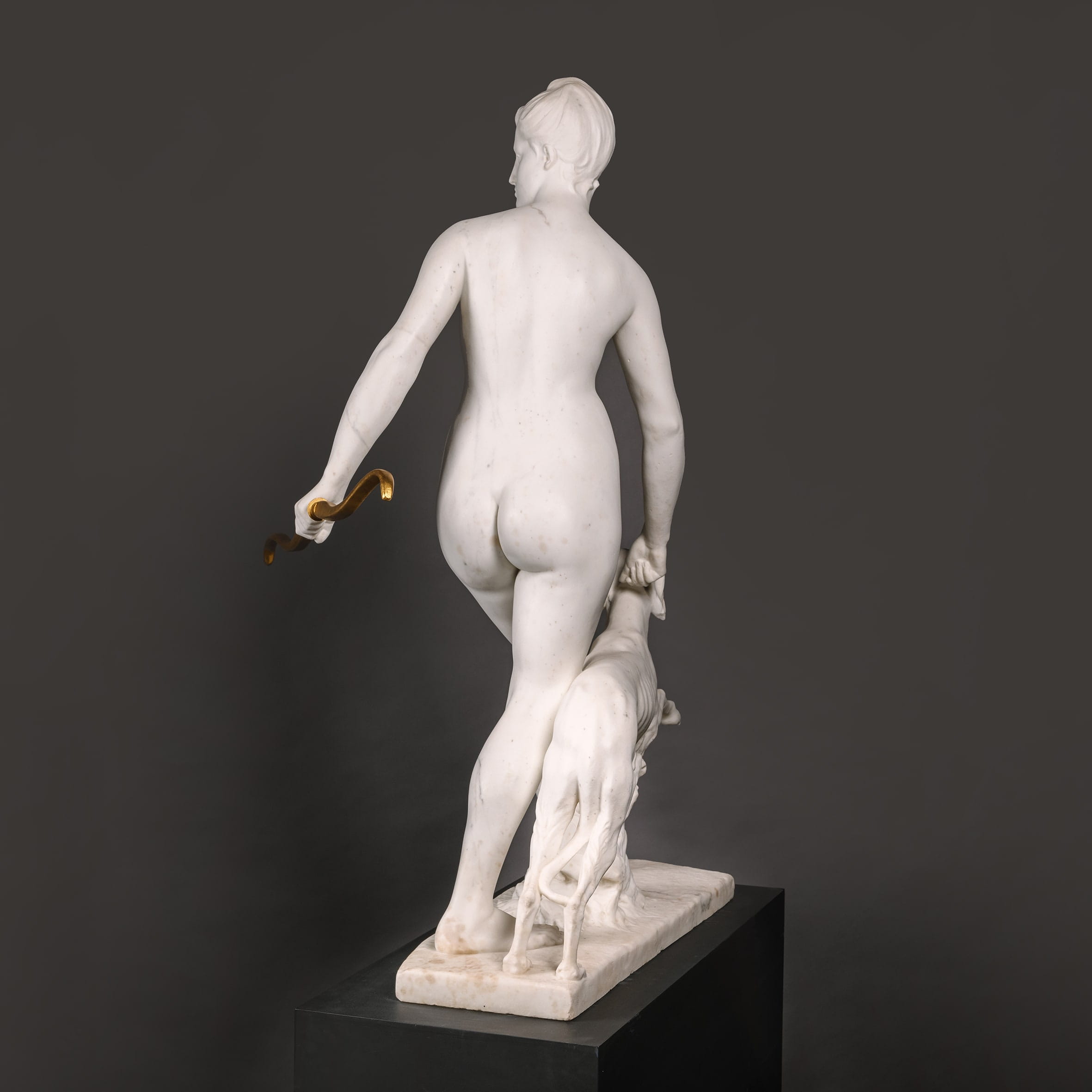 ‘Diana the Huntress’, A Near Lifesize Statuary Marble Group - Image 4