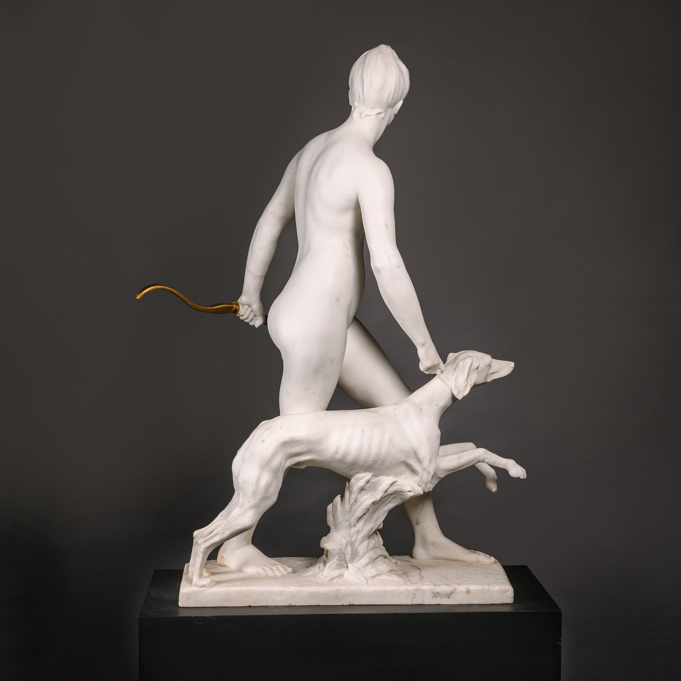 ‘Diana the Huntress’, A Near Lifesize Statuary Marble Group - Image 3