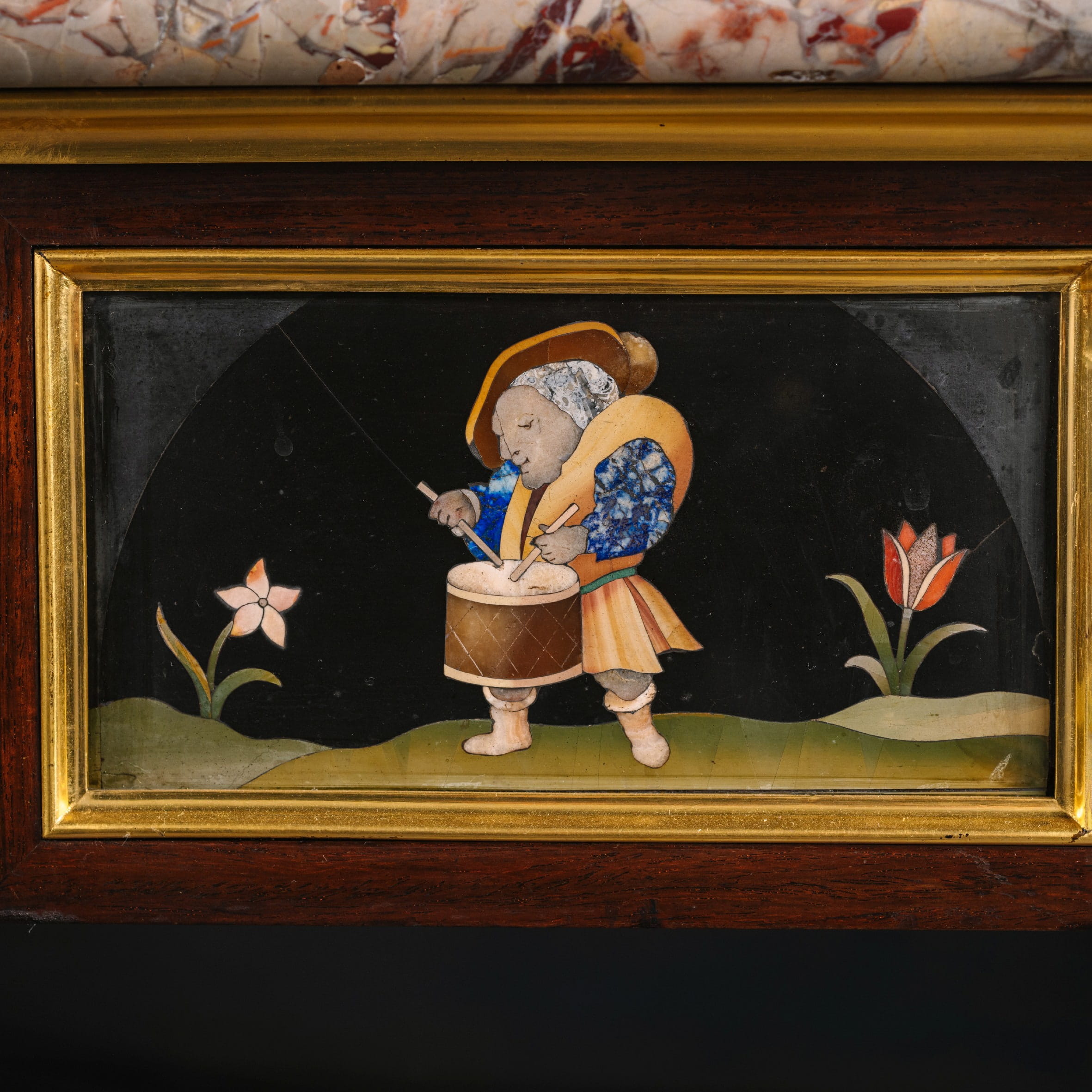 A Pair of Exceptional Gilt-Bronze, Pietre Dure Hardstone and Micromosaic Mounted Centre Tables - Image 16