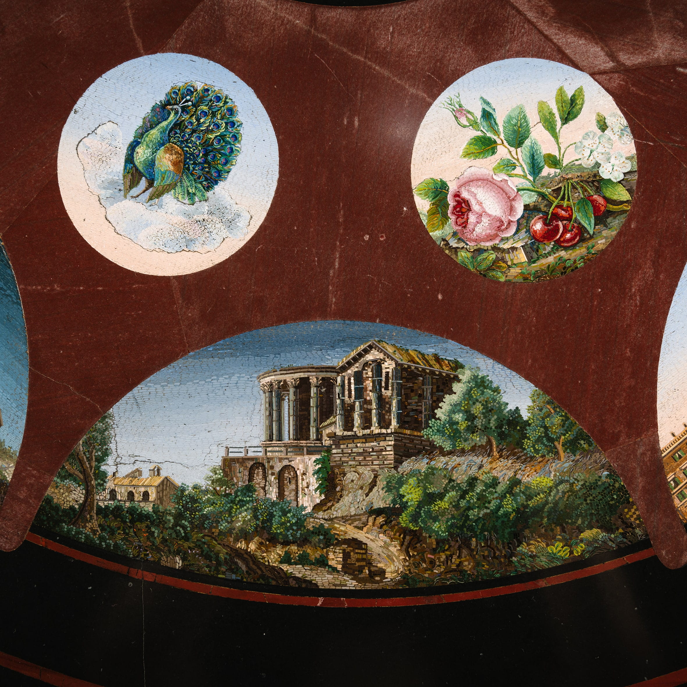 A Rare and Important Micromosaic Inlaid Marble and Giltwood Centre Table - Image 15
