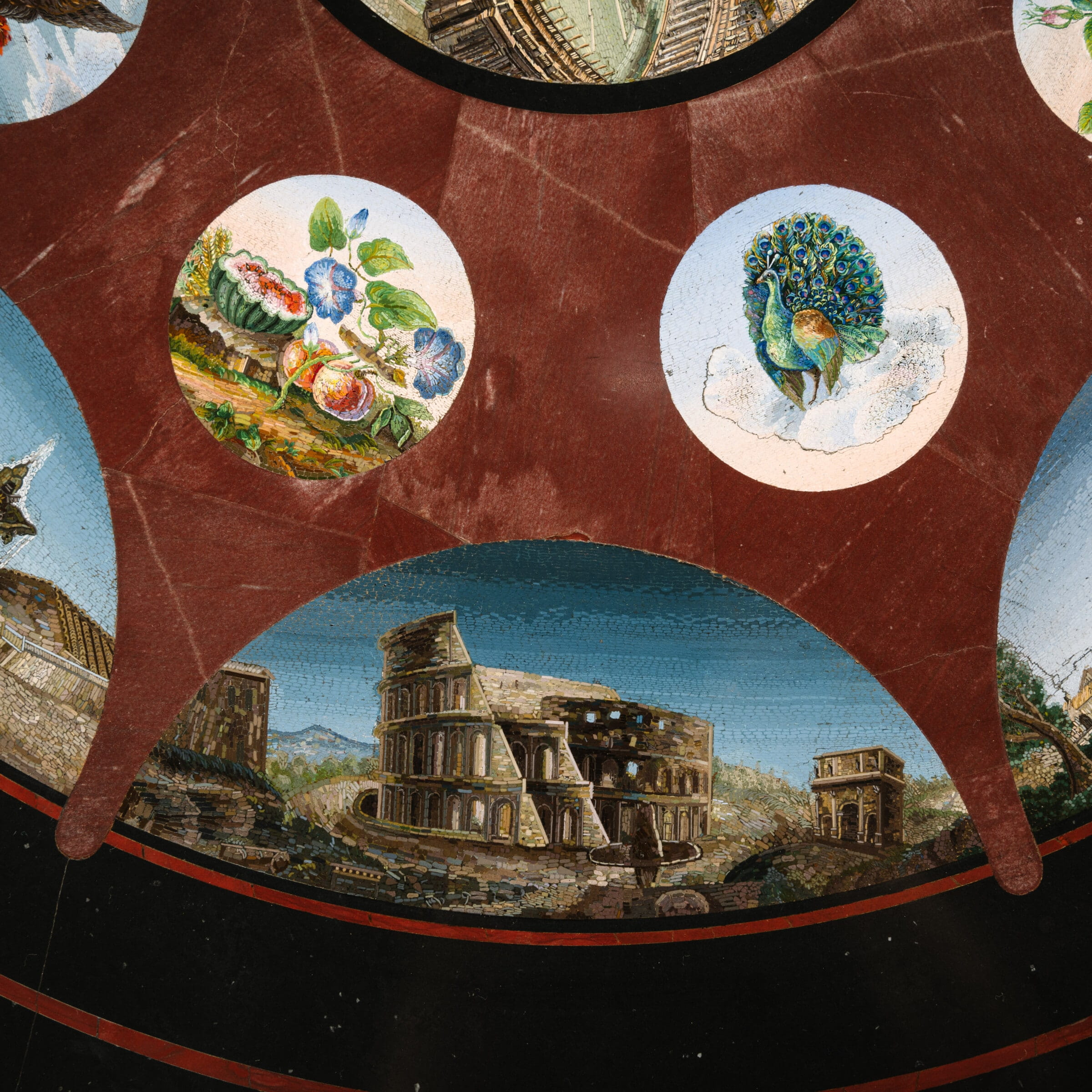 A Rare and Important Micromosaic Inlaid Marble and Giltwood Centre Table - Image 10