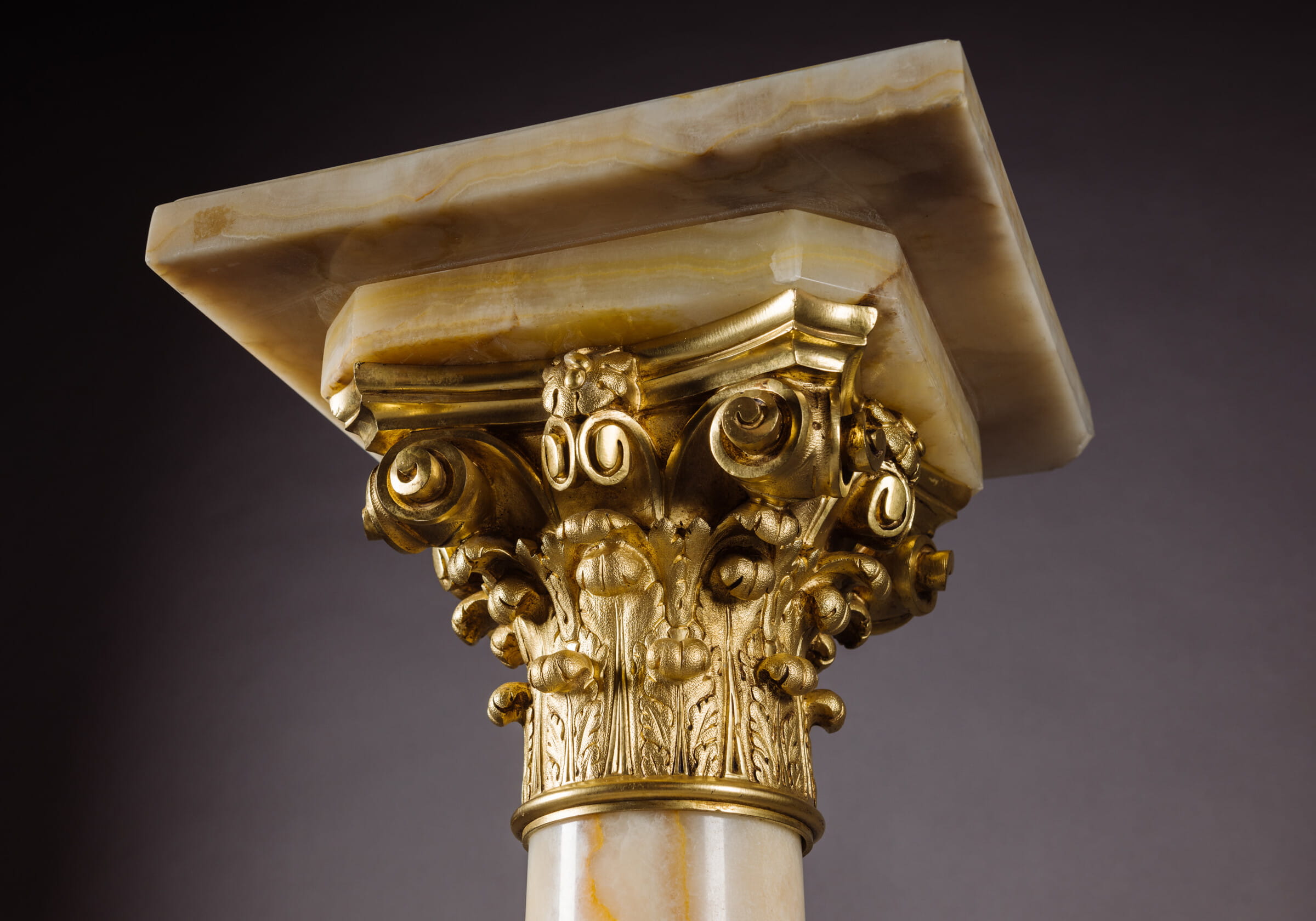 A Napoleon III Gilt-Bronze and Algerian Onyx Pedestal - Image 2
