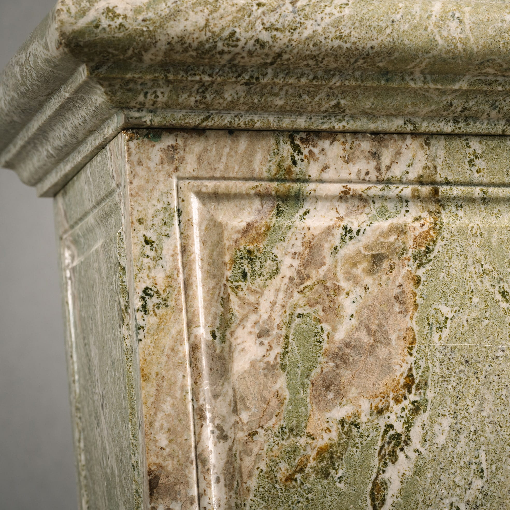 A Pair of Palatial Patinated Bronze Figural Candelabra, On Green Marble Pedestals - Image 13