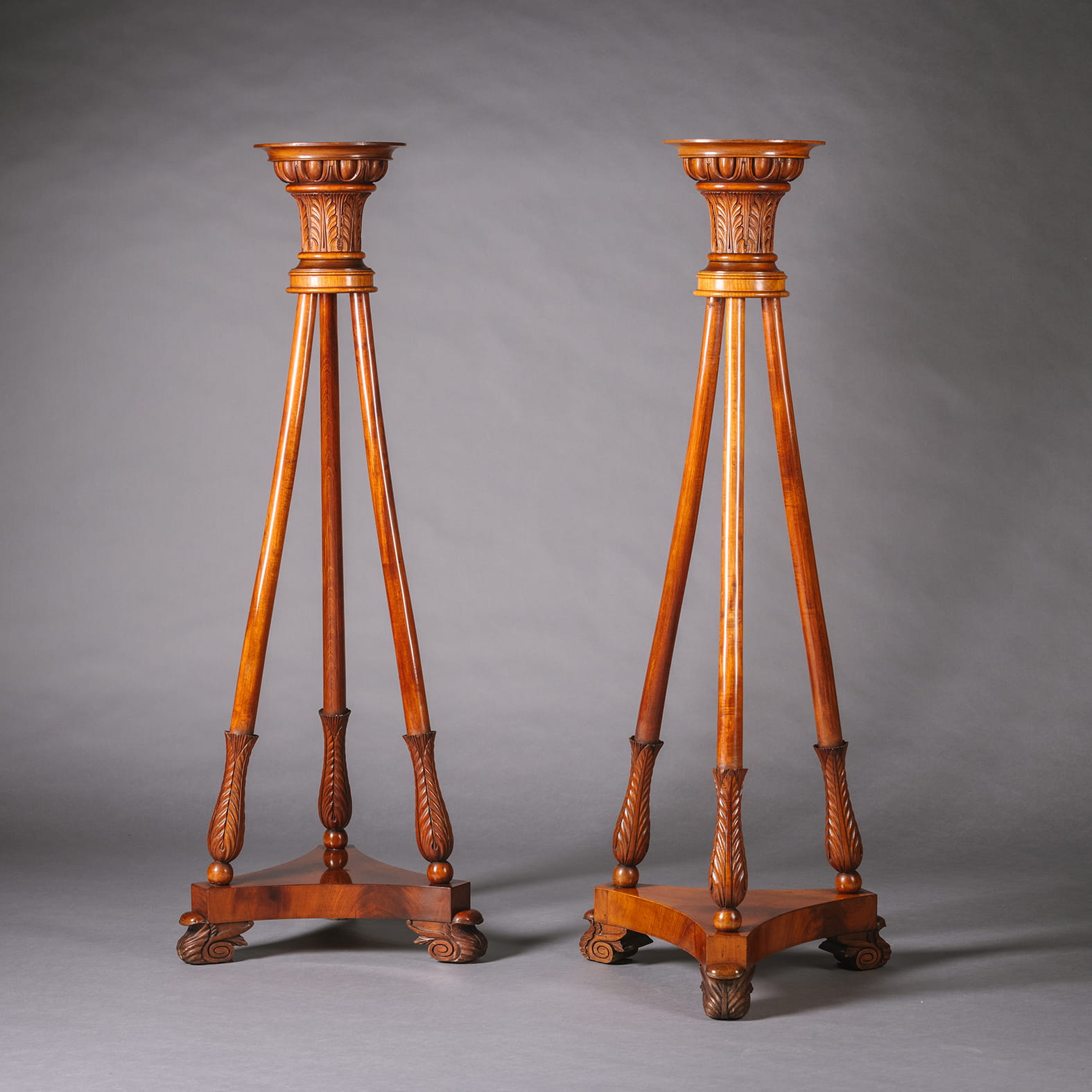 A Pair of North European Mahogany Pedestals - Image 3