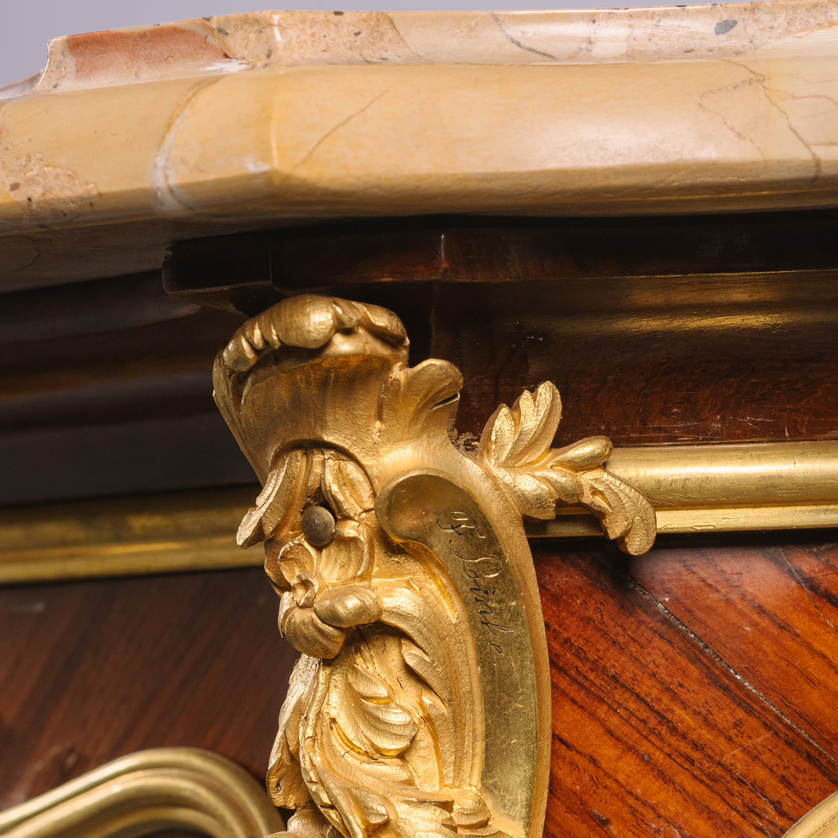 A Near Pair of Belle Epoque Gilt-Bronze Mounted Mahogany Vitrine Cabinets - Image 13