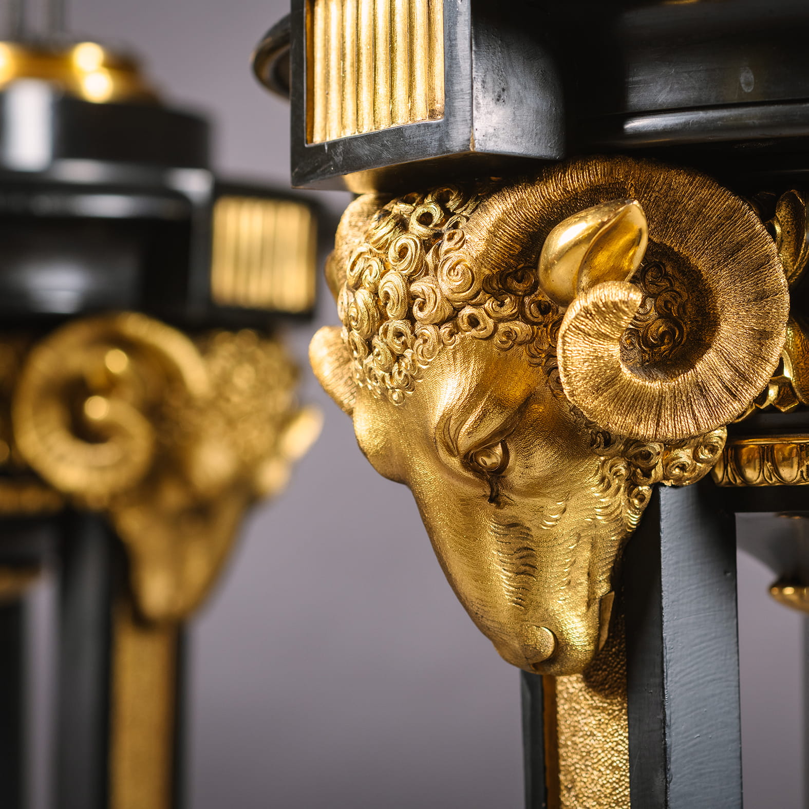 A Pair of Regency Style Gilt and Patinated Bronze Floor Lamps or 'Torchères' - Image 6