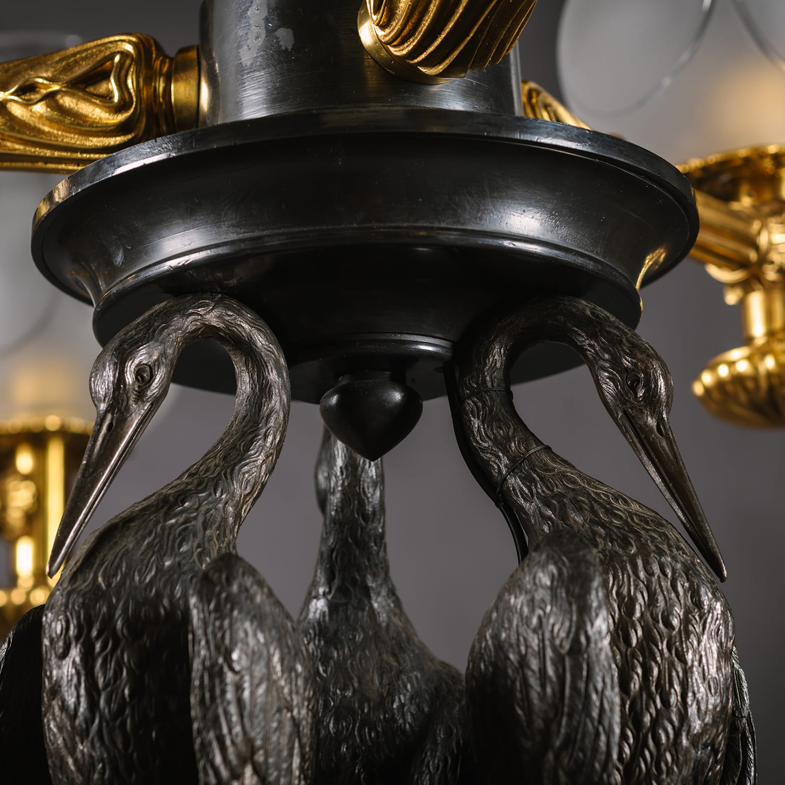 A Pair of Regency Style Gilt and Patinated Bronze Floor Lamps or 'Torchères' - Image 3