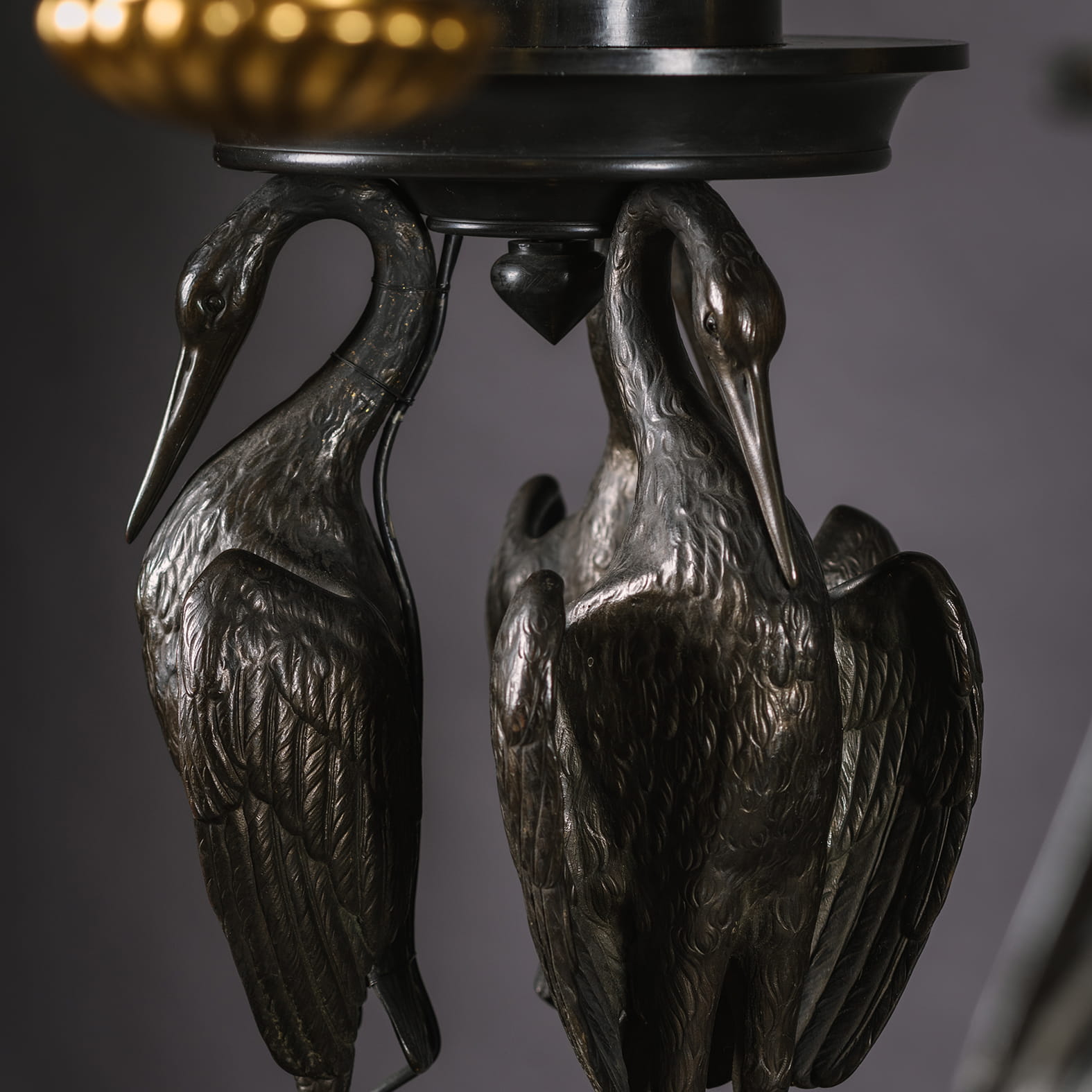 A Pair of Regency Style Gilt and Patinated Bronze Floor Lamps or 'Torchères' - Image 2