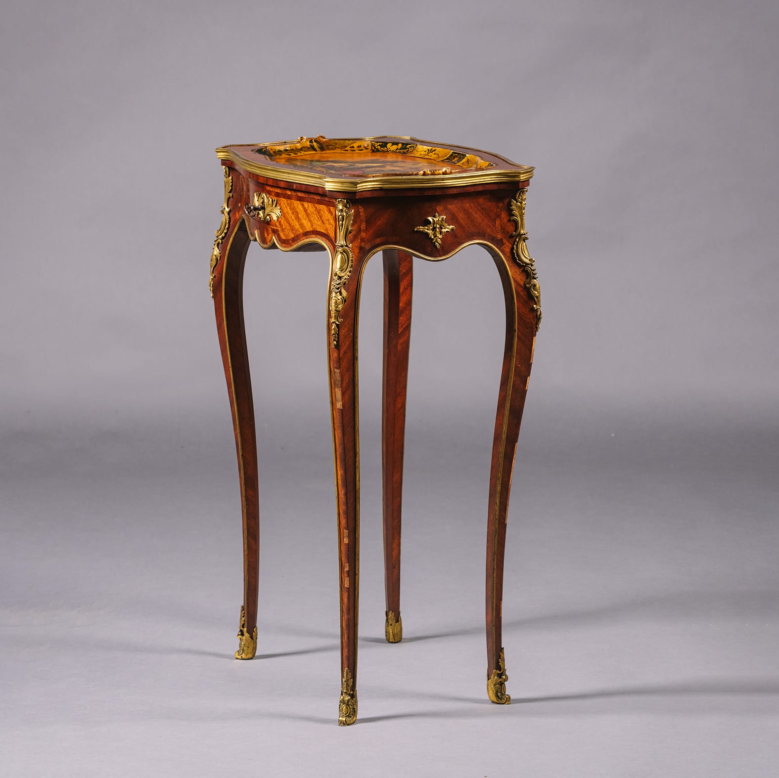 A Fine Louis XV Style Lacquered Tray-Top Table - Image 5