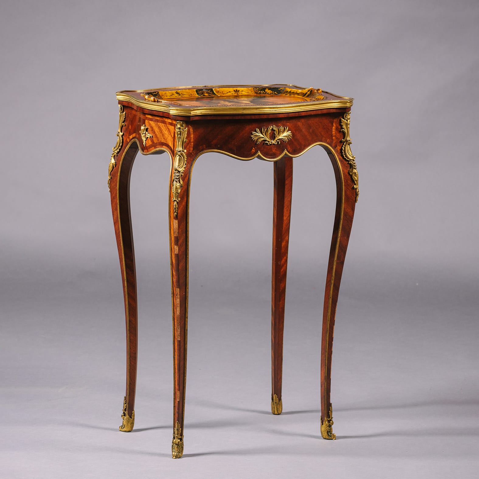 A Fine Louis XV Style Lacquered Tray-Top Table - Image 3