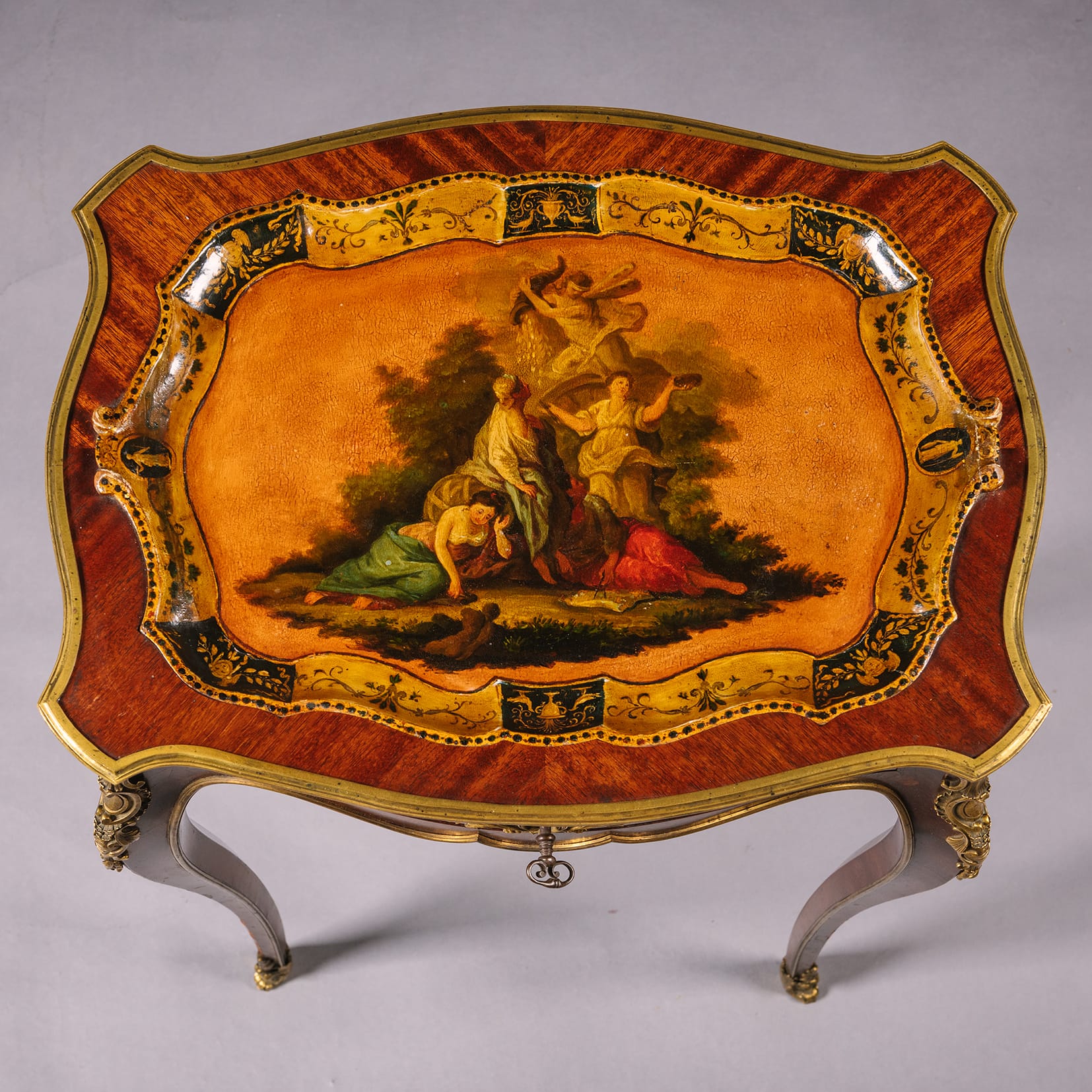 A Fine Louis XV Style Lacquered Tray-Top Table - Image 2