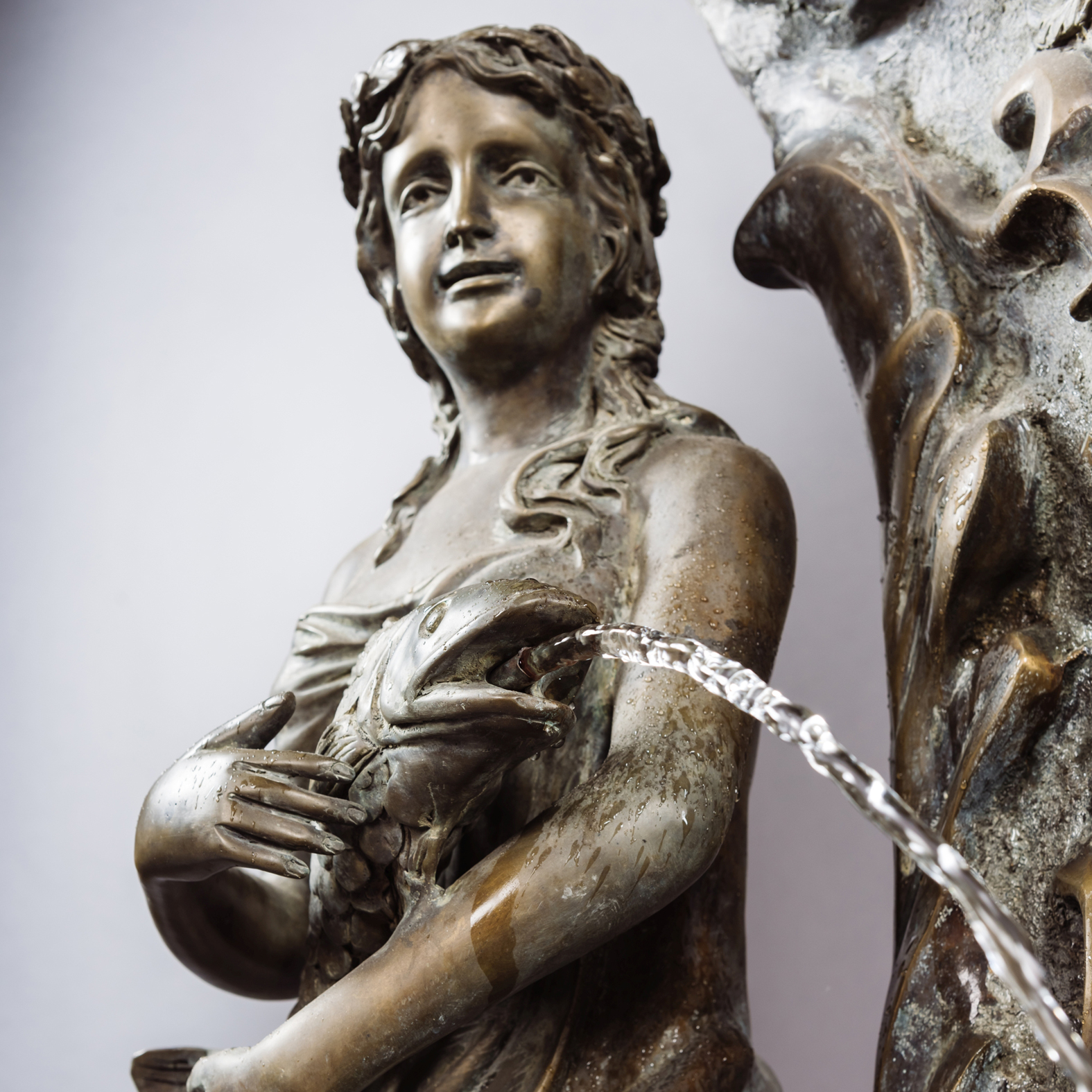 A Patinated Bronze Fountain Cast with the Mask of Poseidon and Attendant Nereids - Image 7