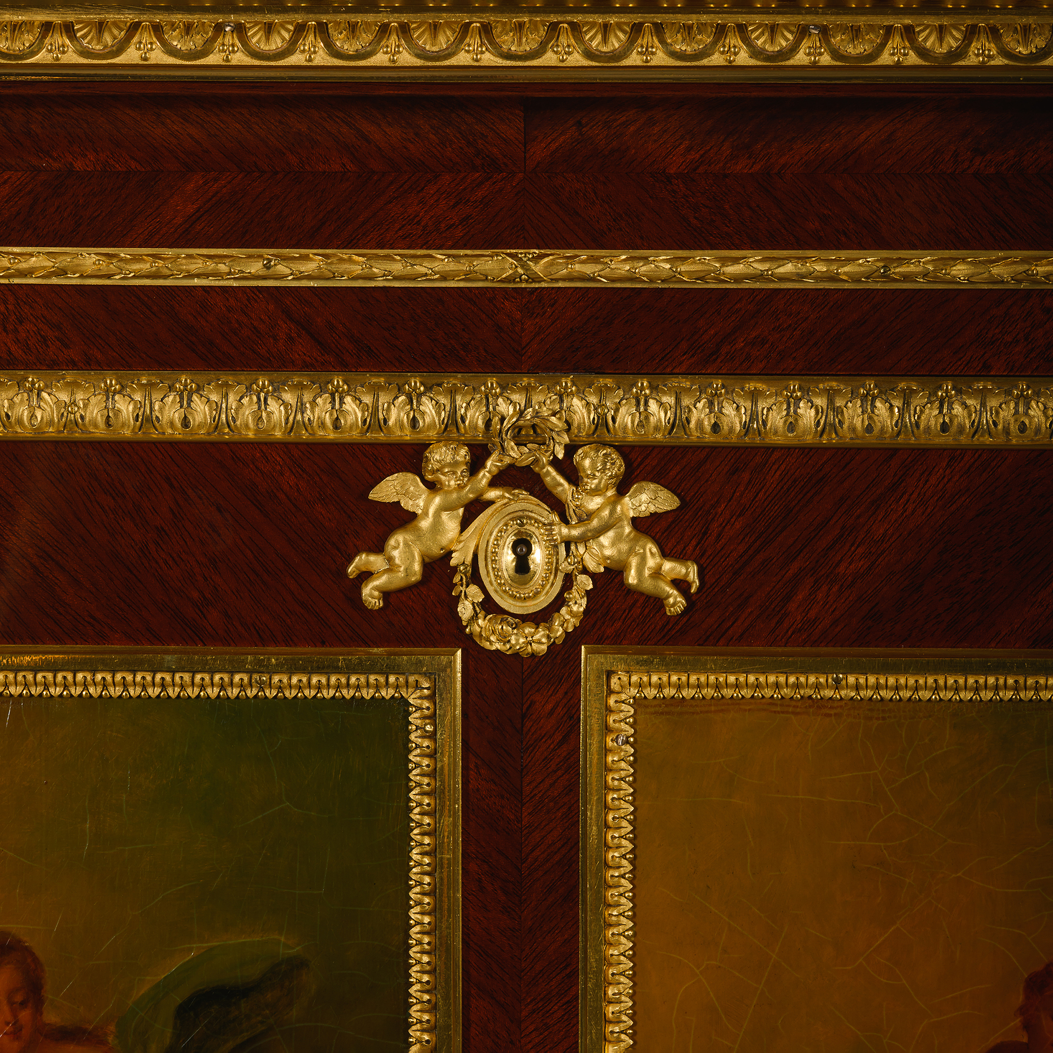 A Louis XVI Style Gilt-Bronze and Vernis Martin Mounted Secretaire Cabinet - Image 8