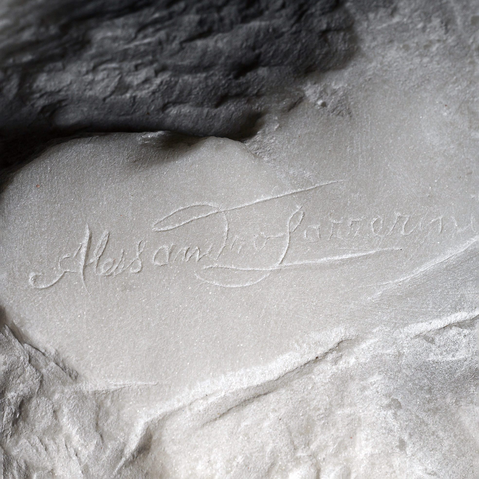Signed 'Alessandro Lazzerini' on the Carrara marble figural group, Italy, circa 1900.